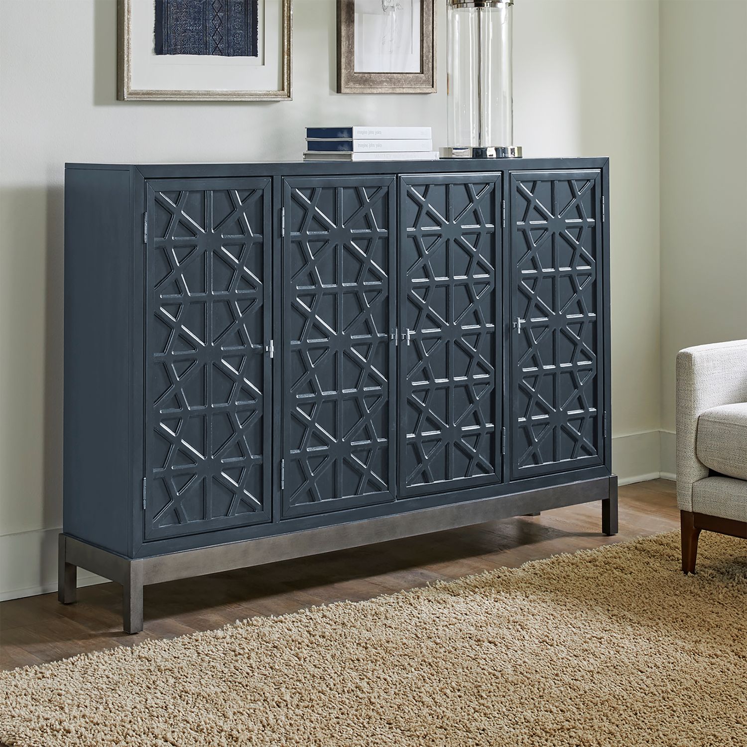 Braxton Wood Accent Cabinet w/4 Doors