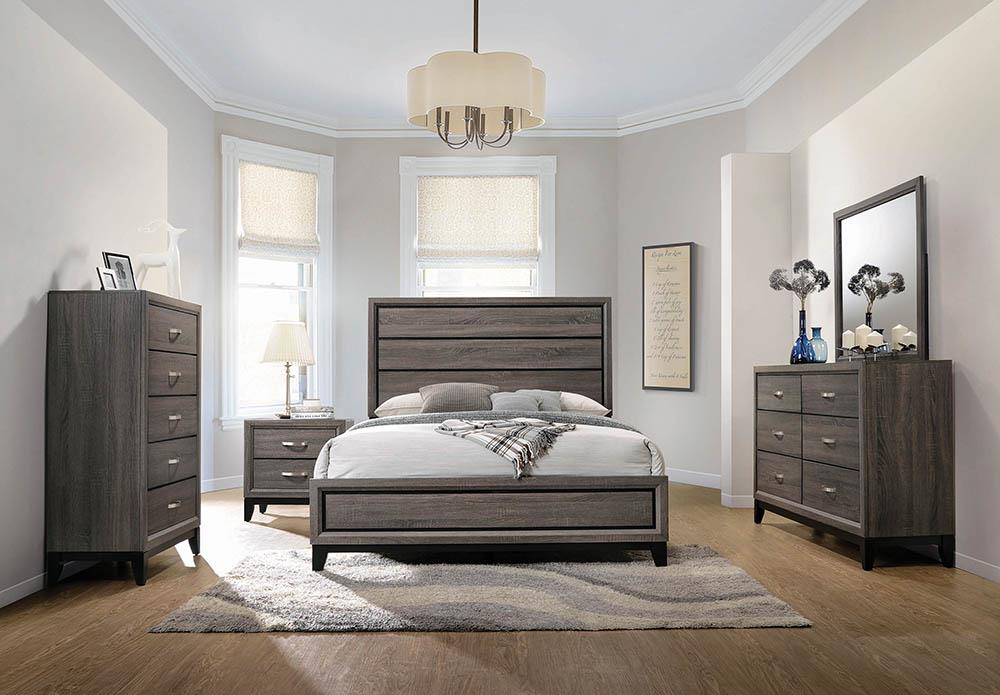 Watson Wood Panel Bed, Queen Size