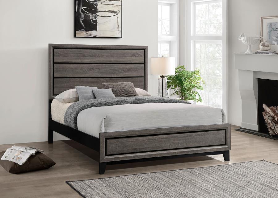 Watson Wood Panel Bed, Queen Size