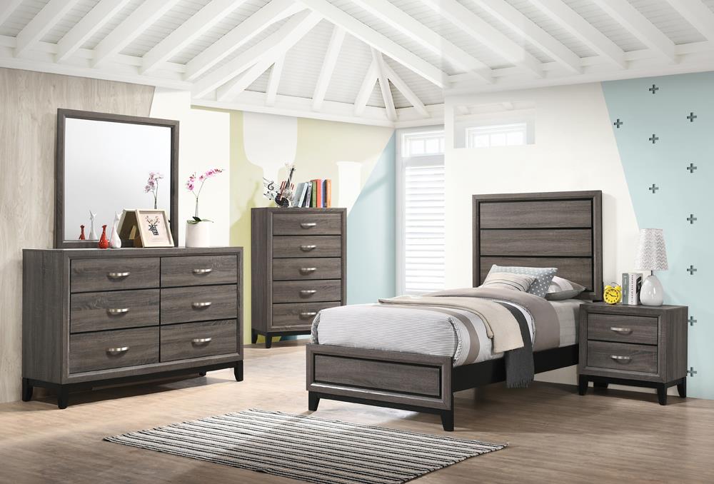 Watson Wood Panel Bed, Twin Size