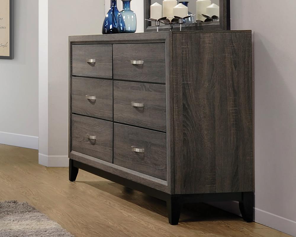 Watson Wood Double Dresser w/6 Drawers