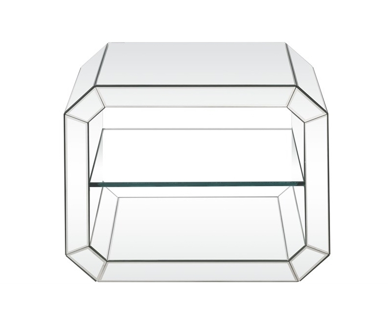 Meria 97938 Mirrored/Glass Accent Table