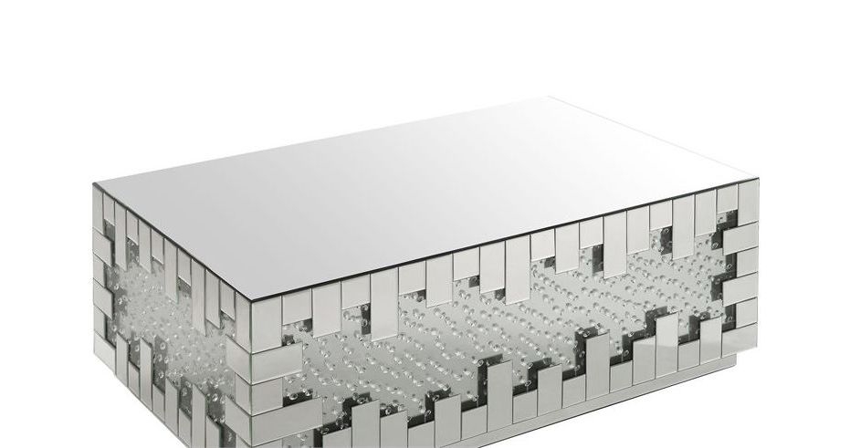 Nysa Mirrored/Faux Diamonds Coffee Table