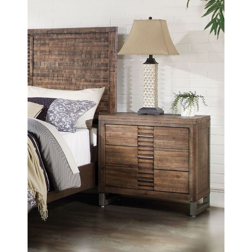 Andria Wood Panel Bedroom Set