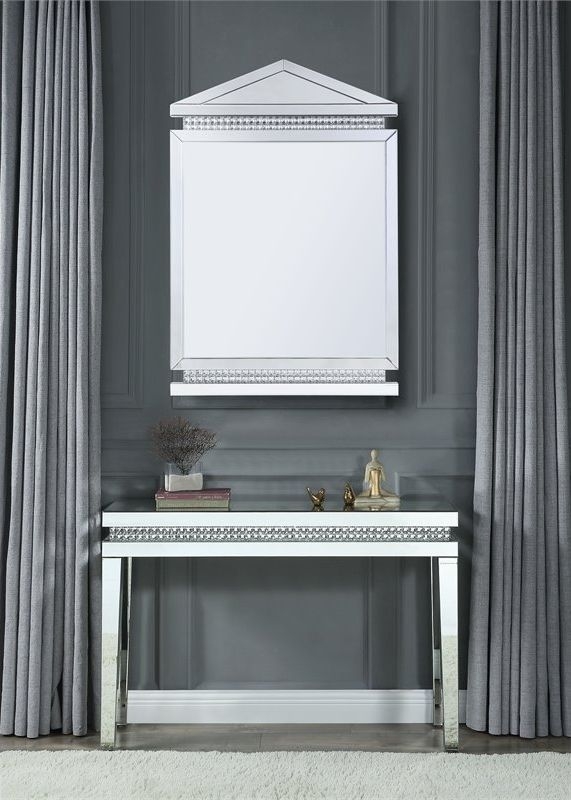 Lotus 97806 Mirrored/Faux Crystals Wall Mirror