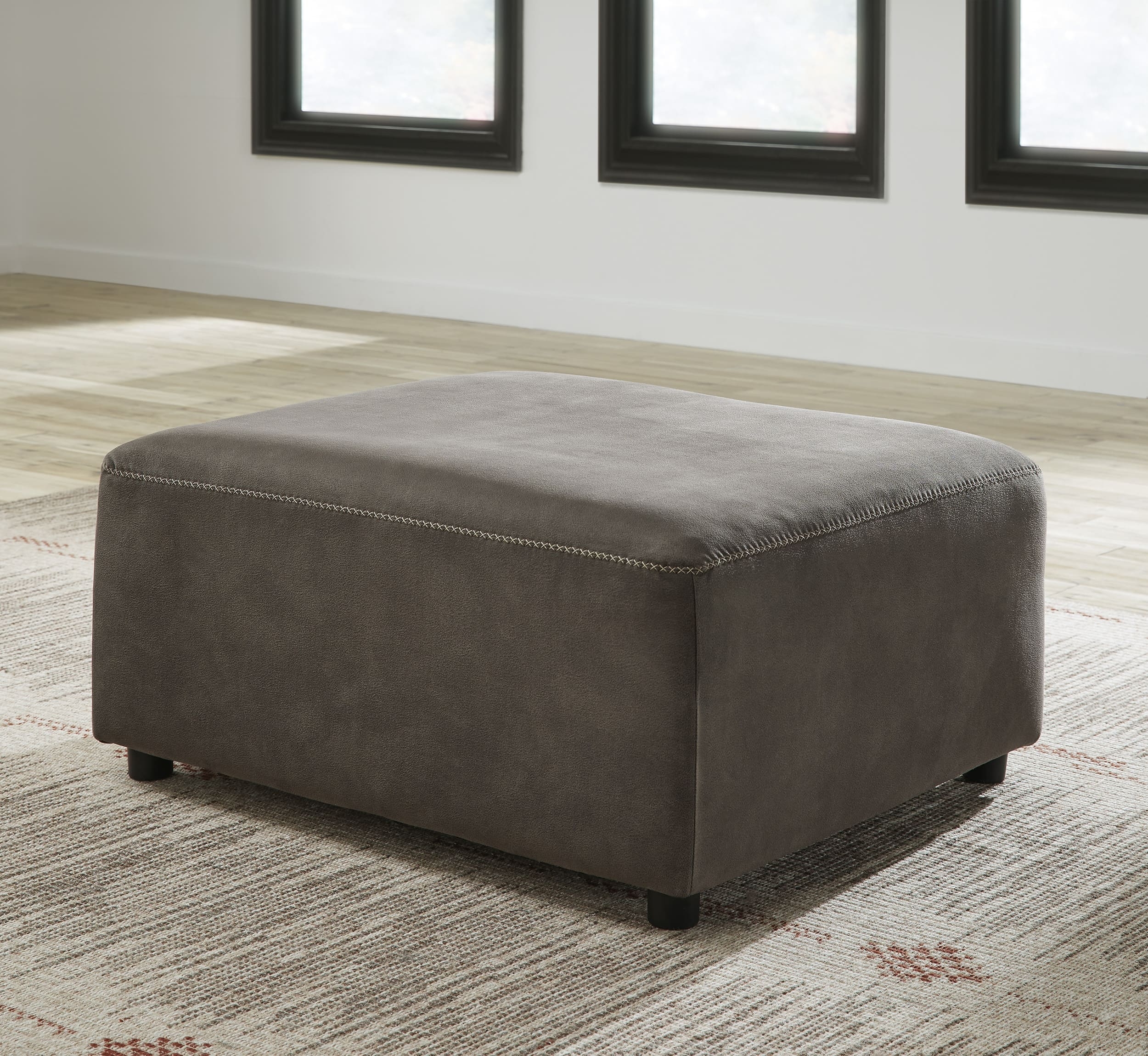 Allena Polyester Oversized Accent Ottoman