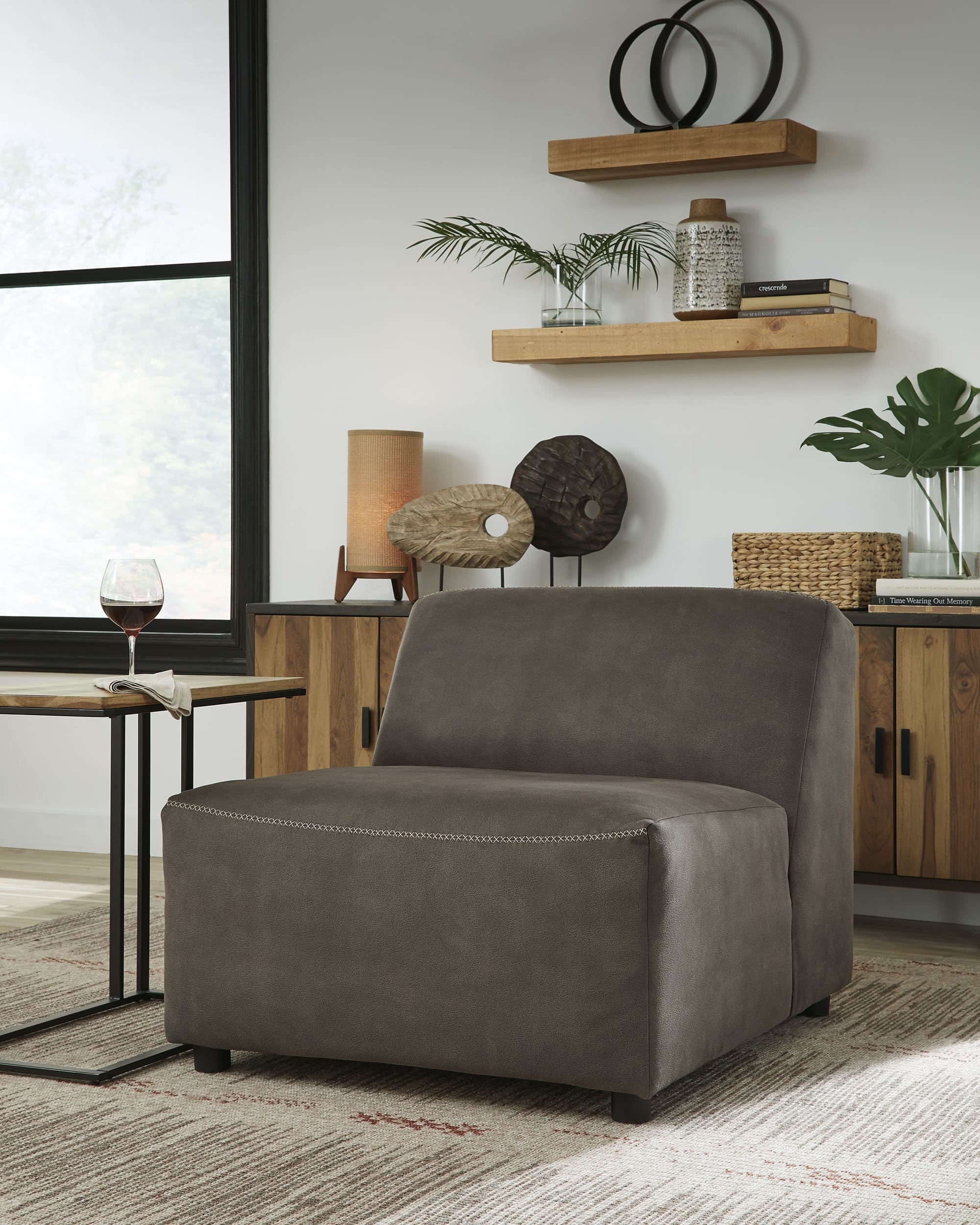 Allena Polyester Modular Armless Chair