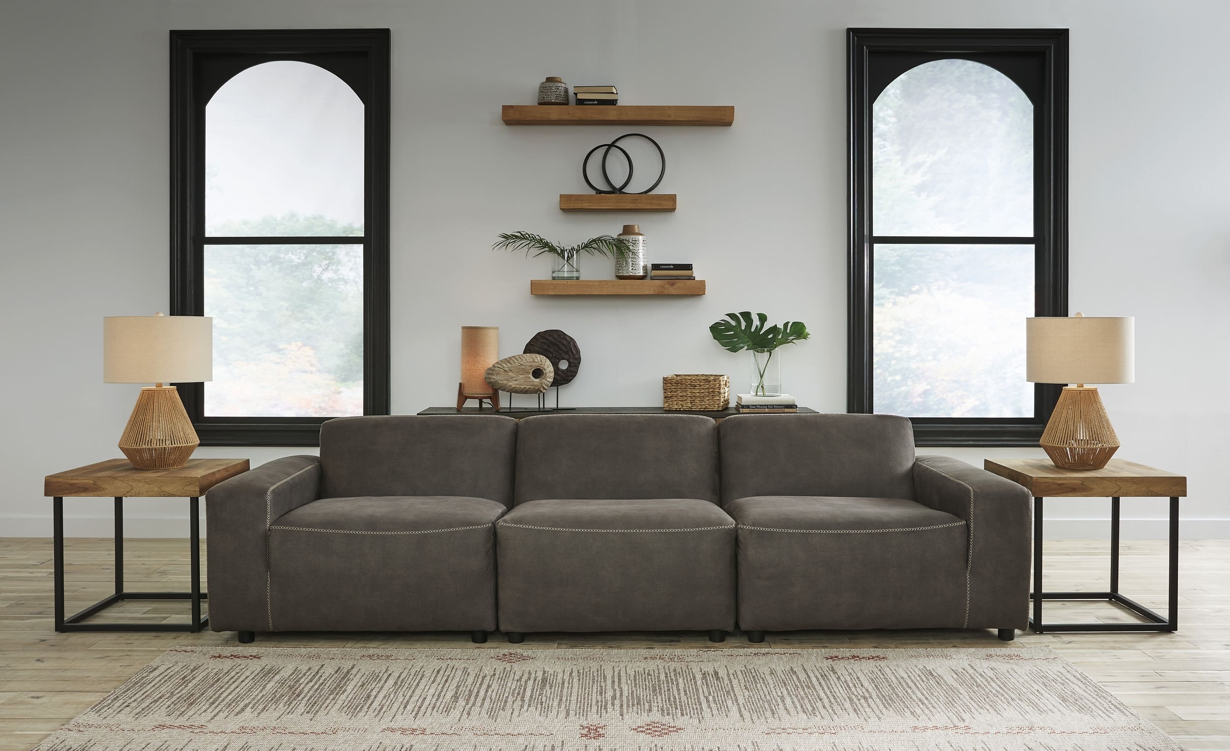 Allena 3-Piece Polyester Modular Sofa