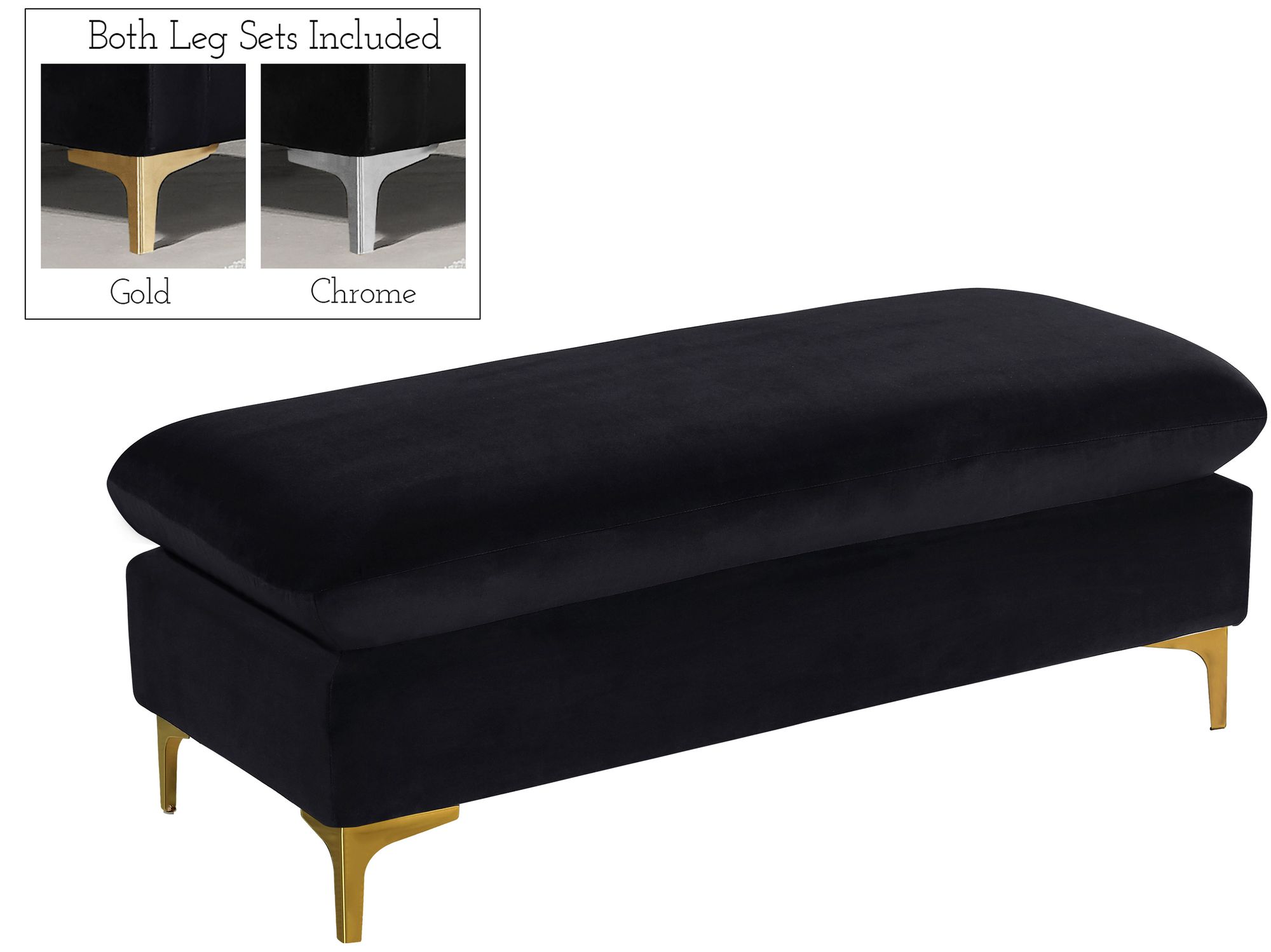 Naomi 110" Velvet Reversible Sectional