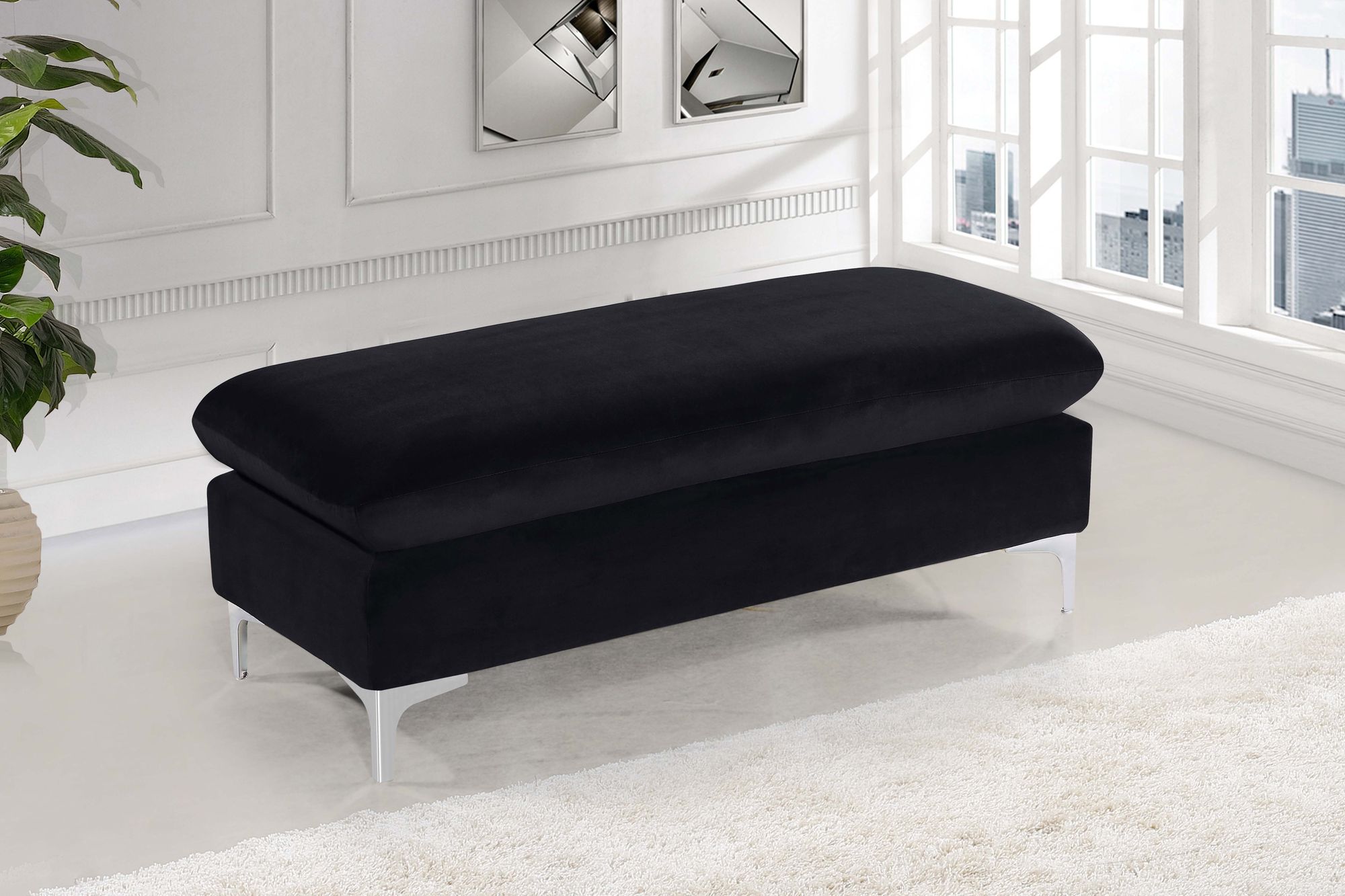 Naomi 110" Velvet Reversible Sectional