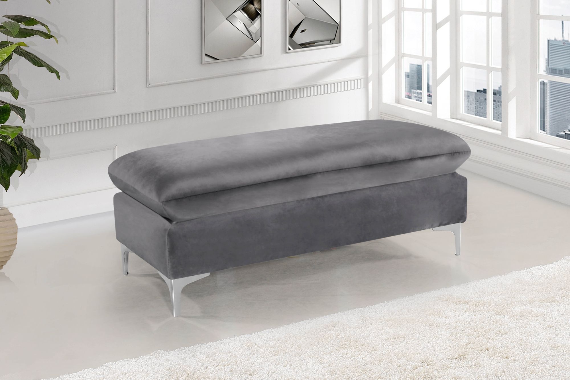Naomi 110" Velvet Reversible Sectional