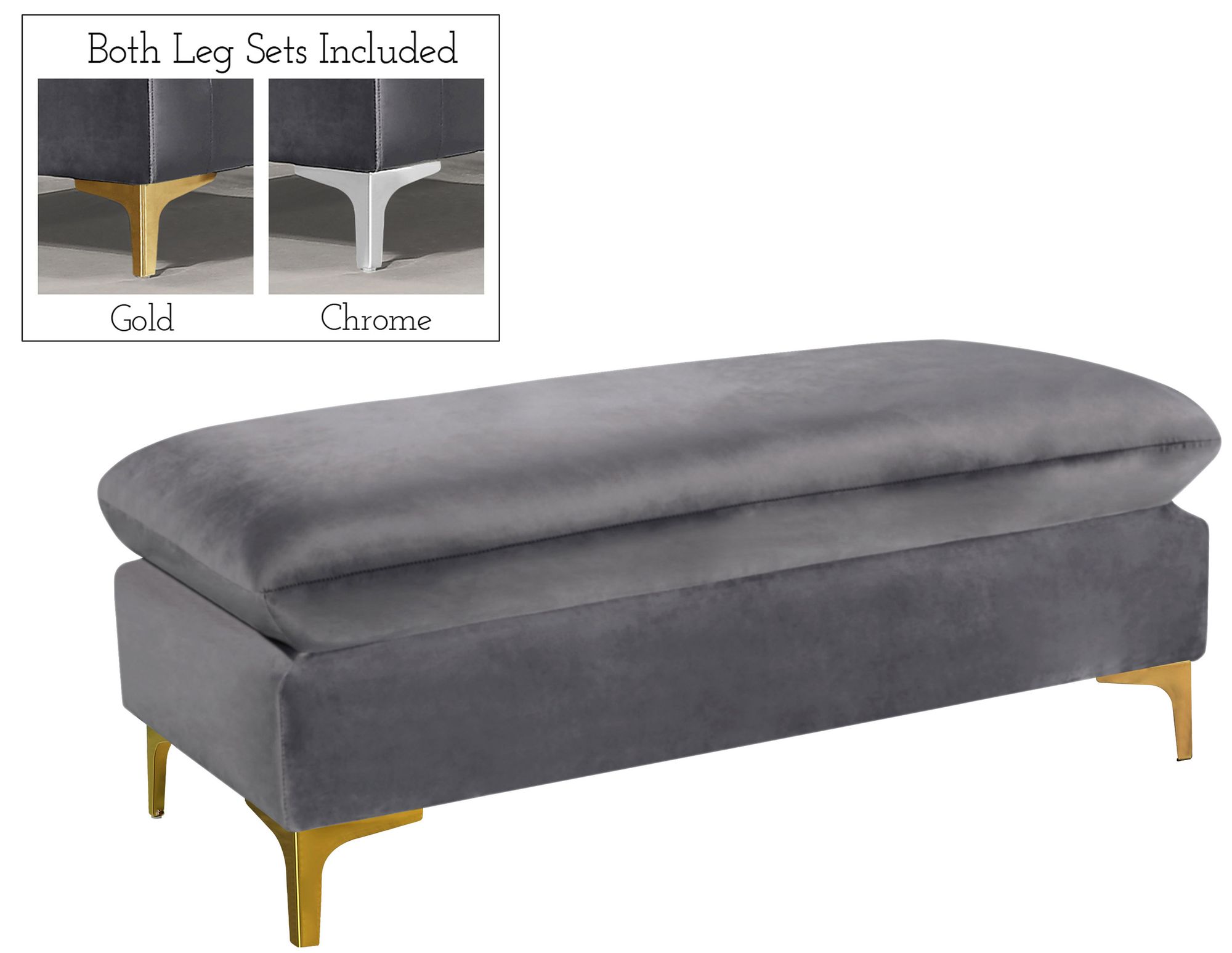 Naomi 110" Velvet Reversible Sectional