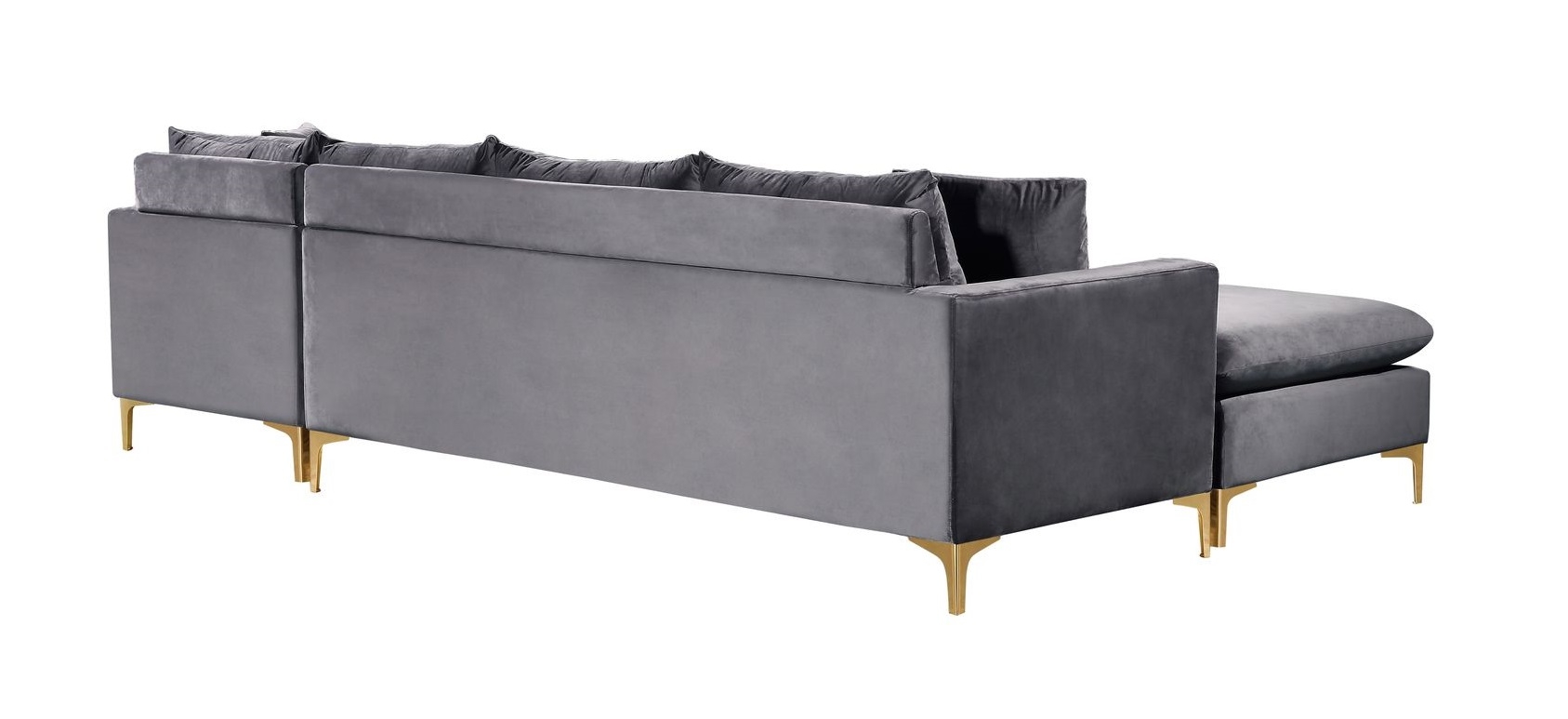 Naomi 110" Velvet Reversible Sectional