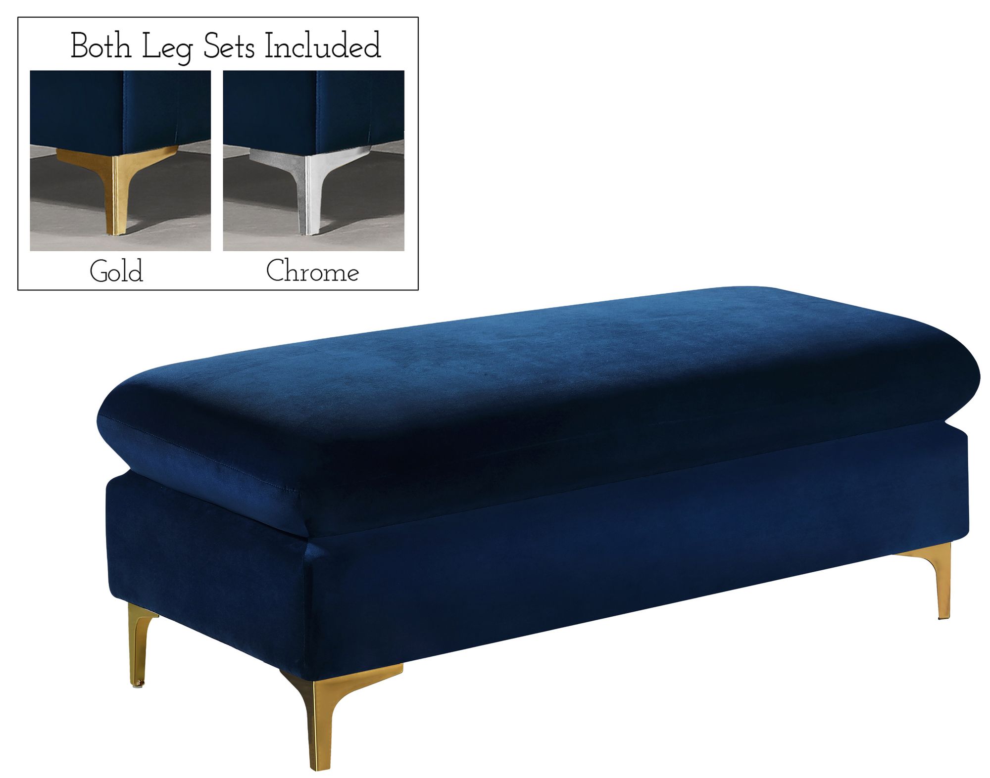 Naomi 110" Velvet Reversible Sectional