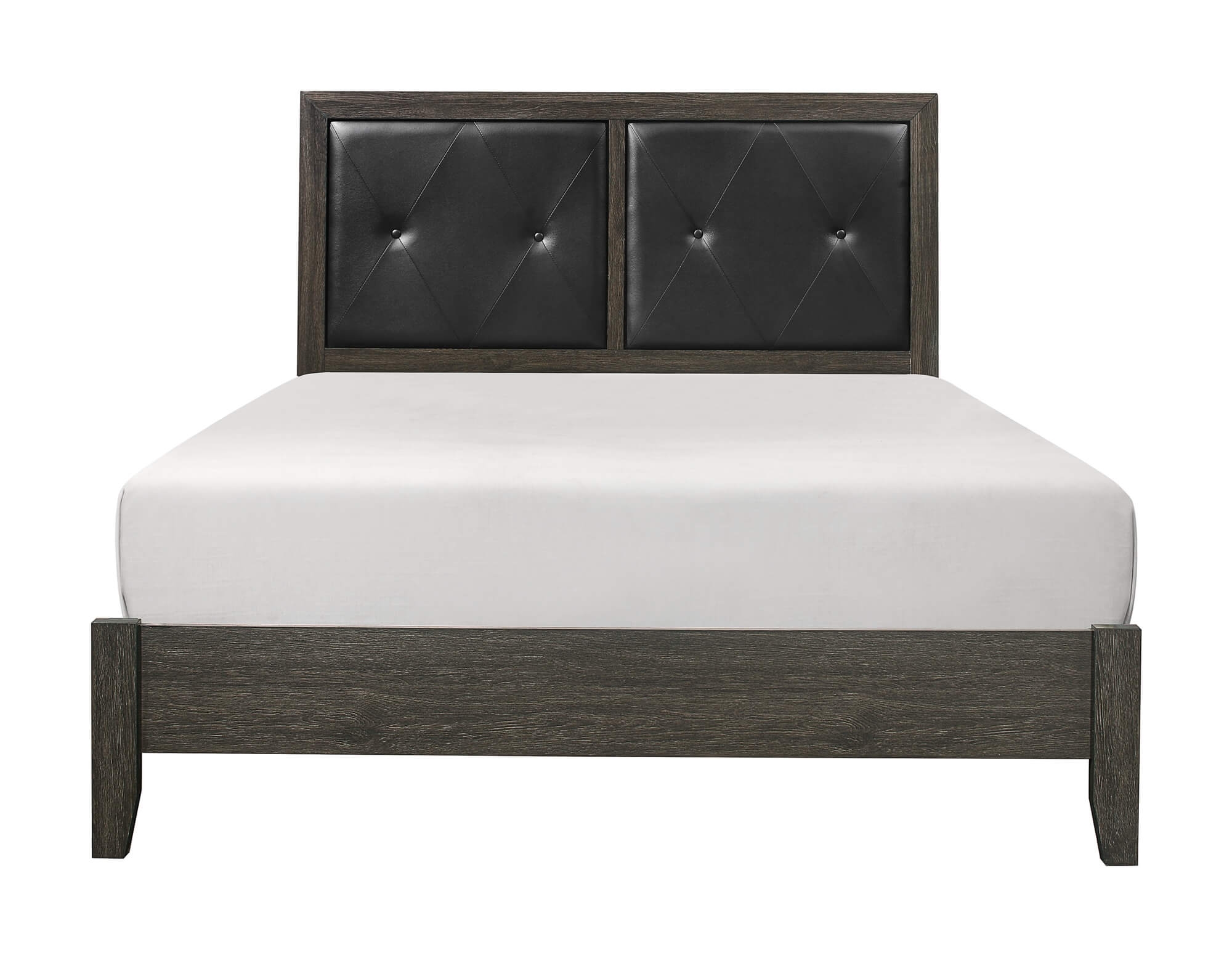 Edina Leatherette/Wood Veneer Panel Youth Bedroom Set