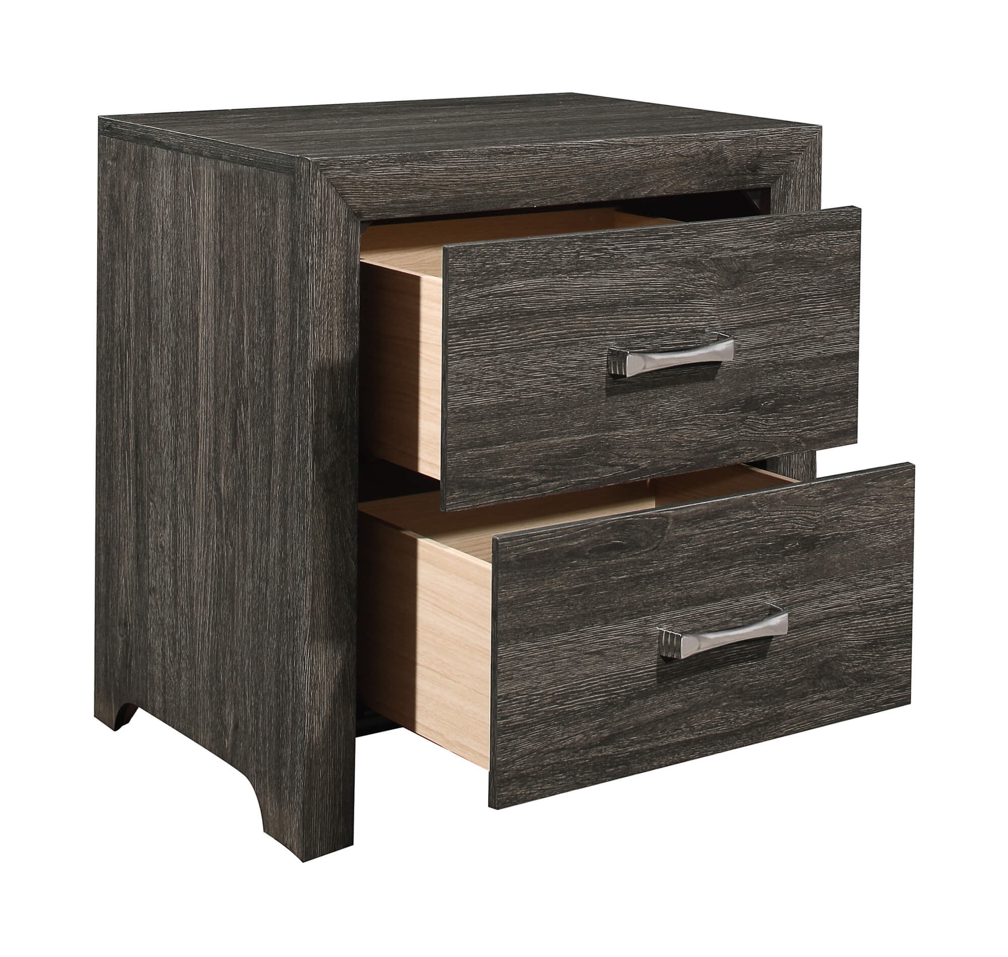 Edina Leatherette/Wood Veneer Panel Bedroom Set