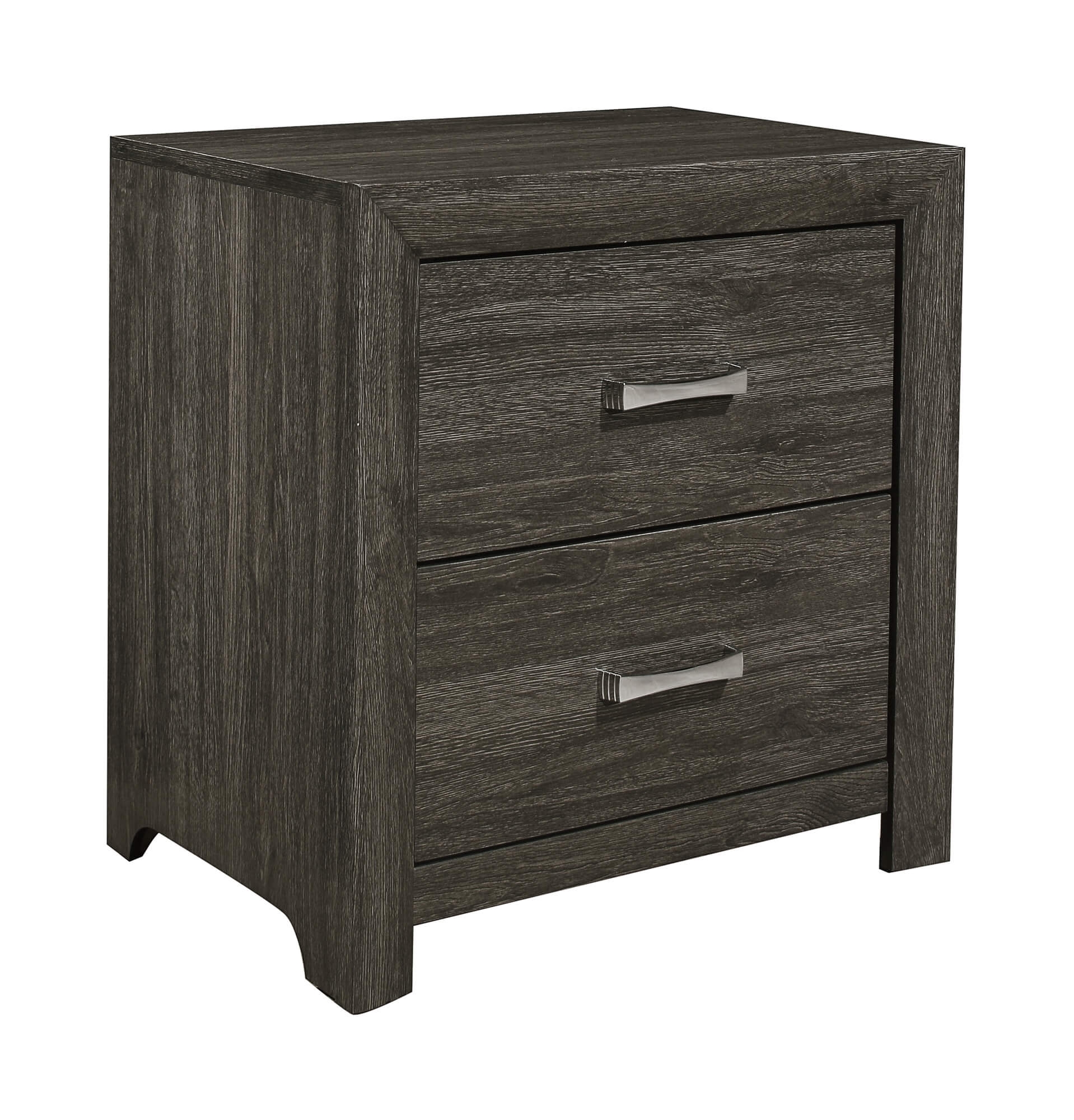 Edina Leatherette/Wood Veneer Panel Bedroom Set