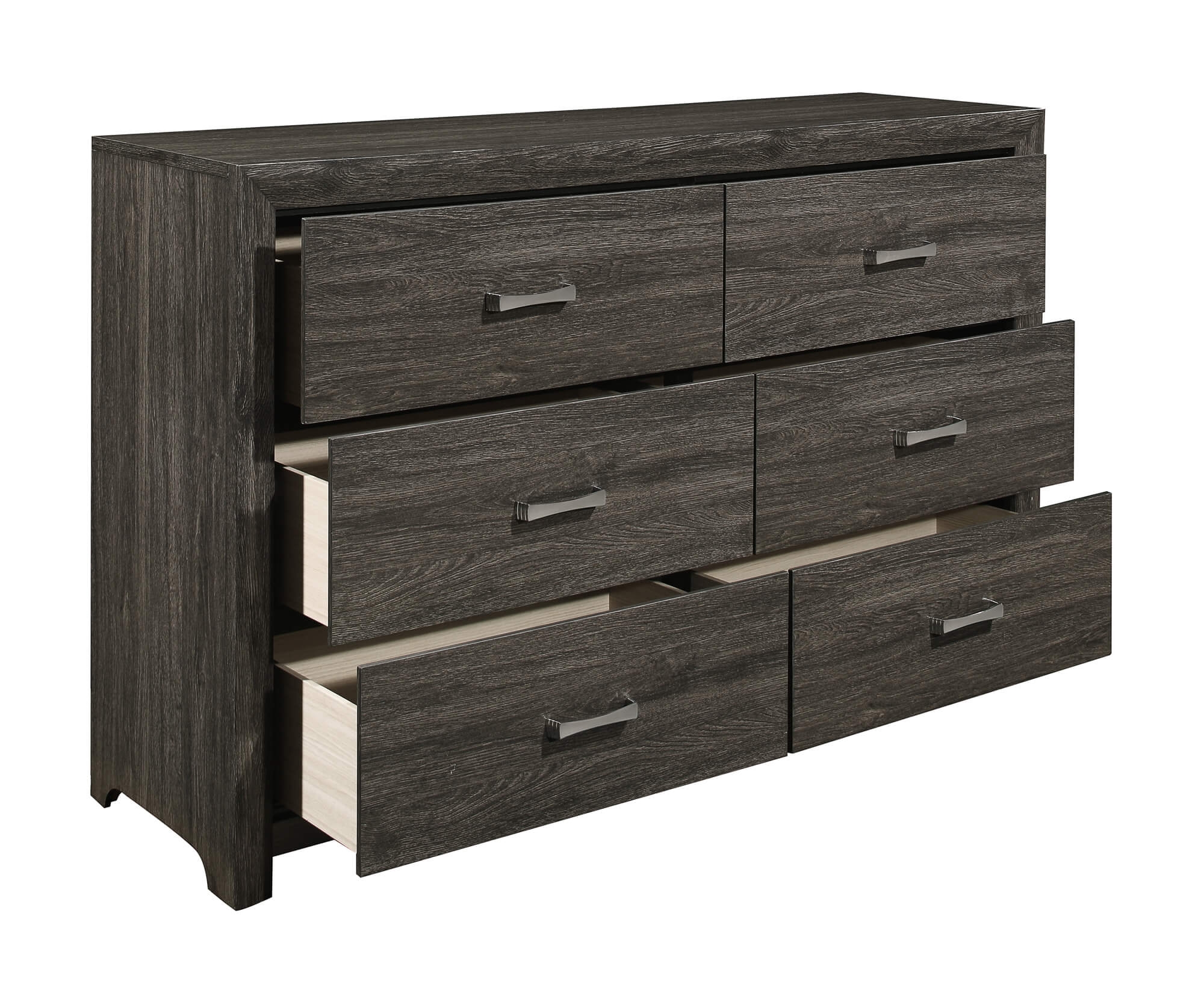Edina Leatherette/Wood Veneer Panel Bedroom Set