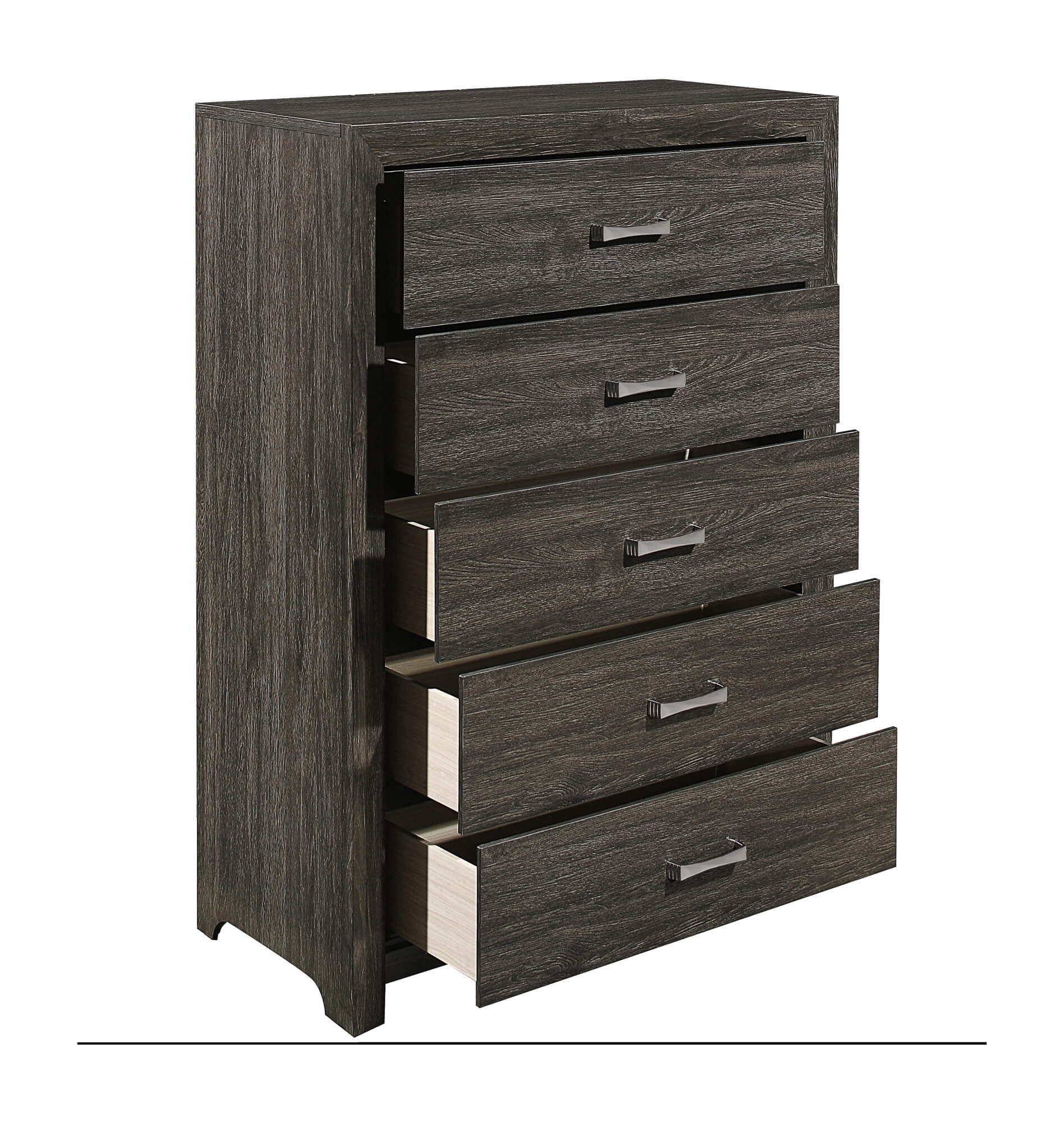 Edina Leatherette/Wood Veneer Panel Bedroom Set