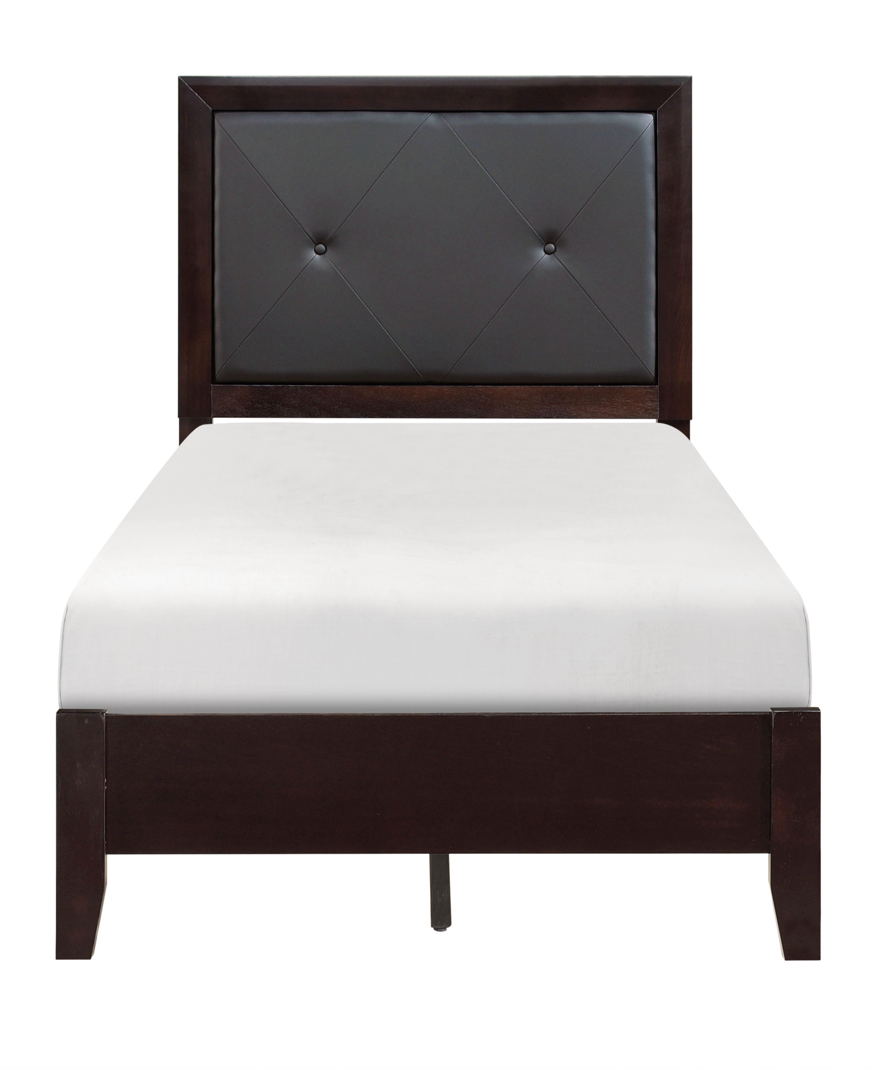 Edina Leatherette/Wood Veneer Panel Youth Bed