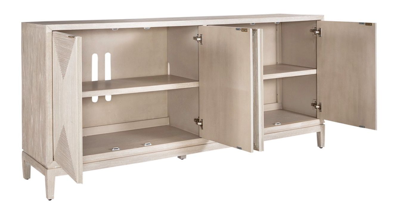 Kinsley Wood Accent Cabinet w/4 Doors