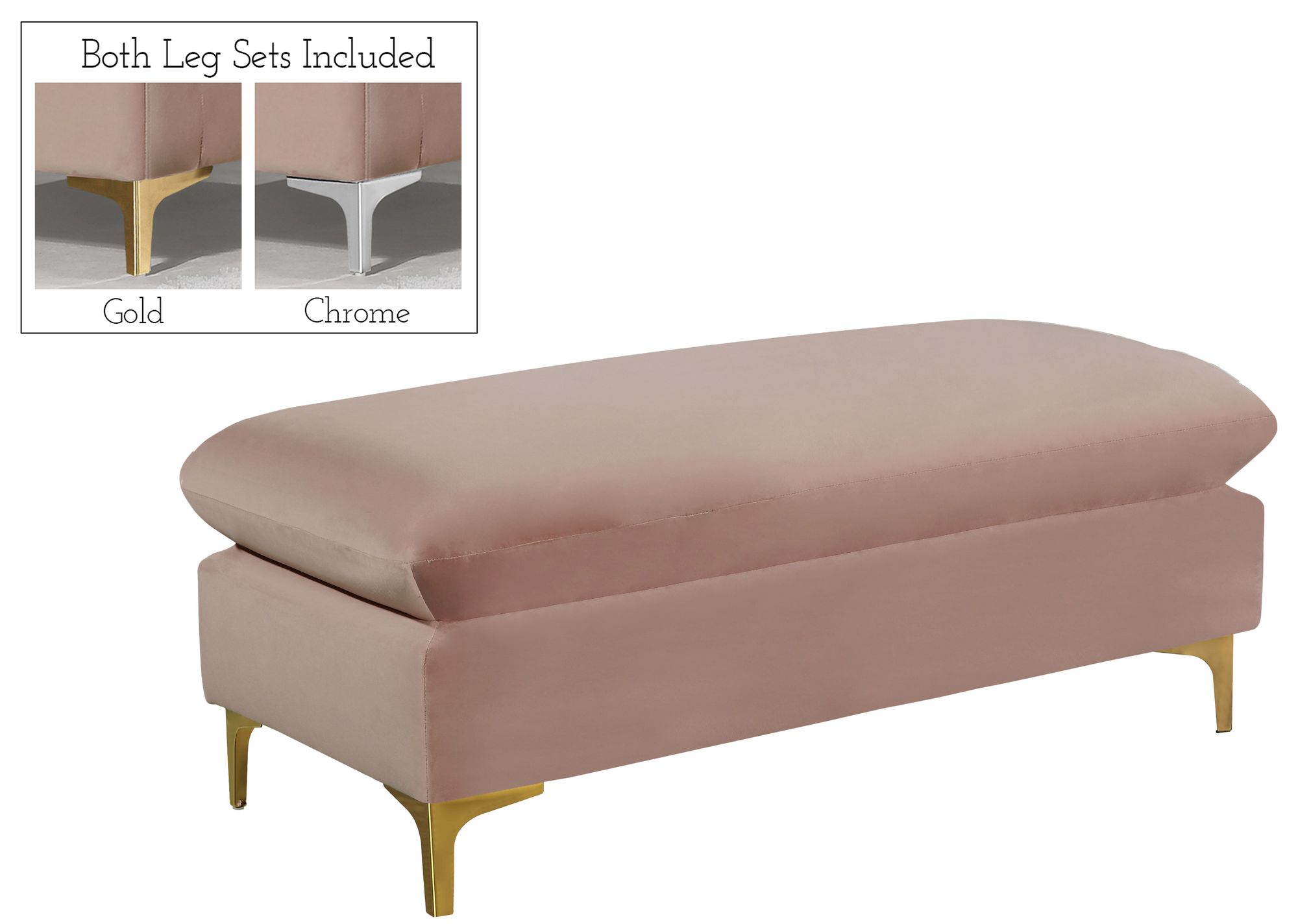 Naomi 110" Velvet Reversible Sectional