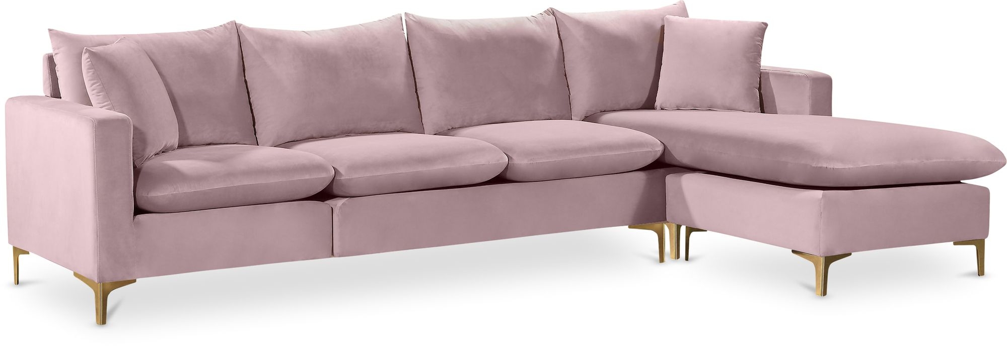 Naomi 110" Velvet Reversible Sectional