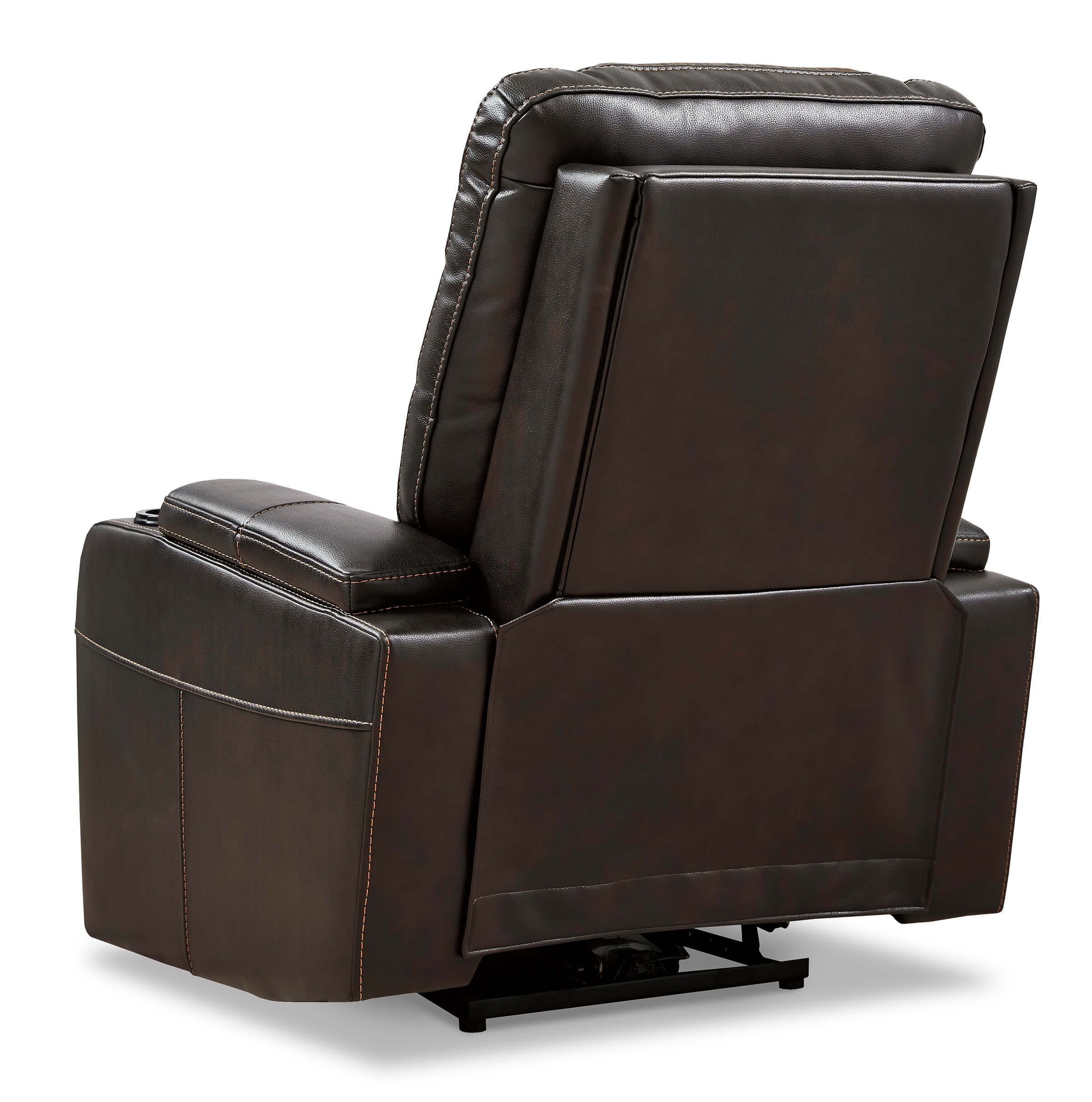 Composer Polyester/PU Power Recliner w/Ambient Blue LED Lighting