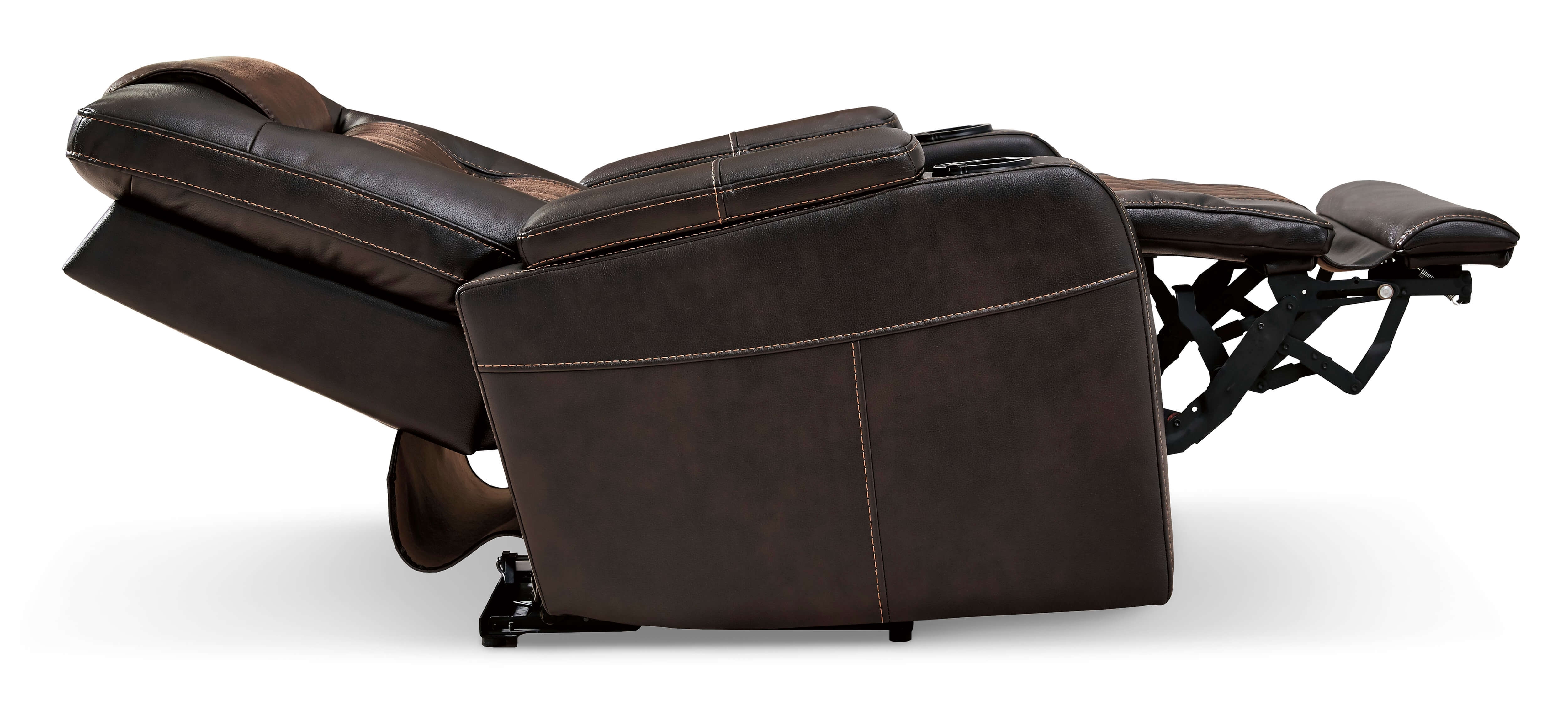 Composer Polyester/PU Power Recliner w/Ambient Blue LED Lighting