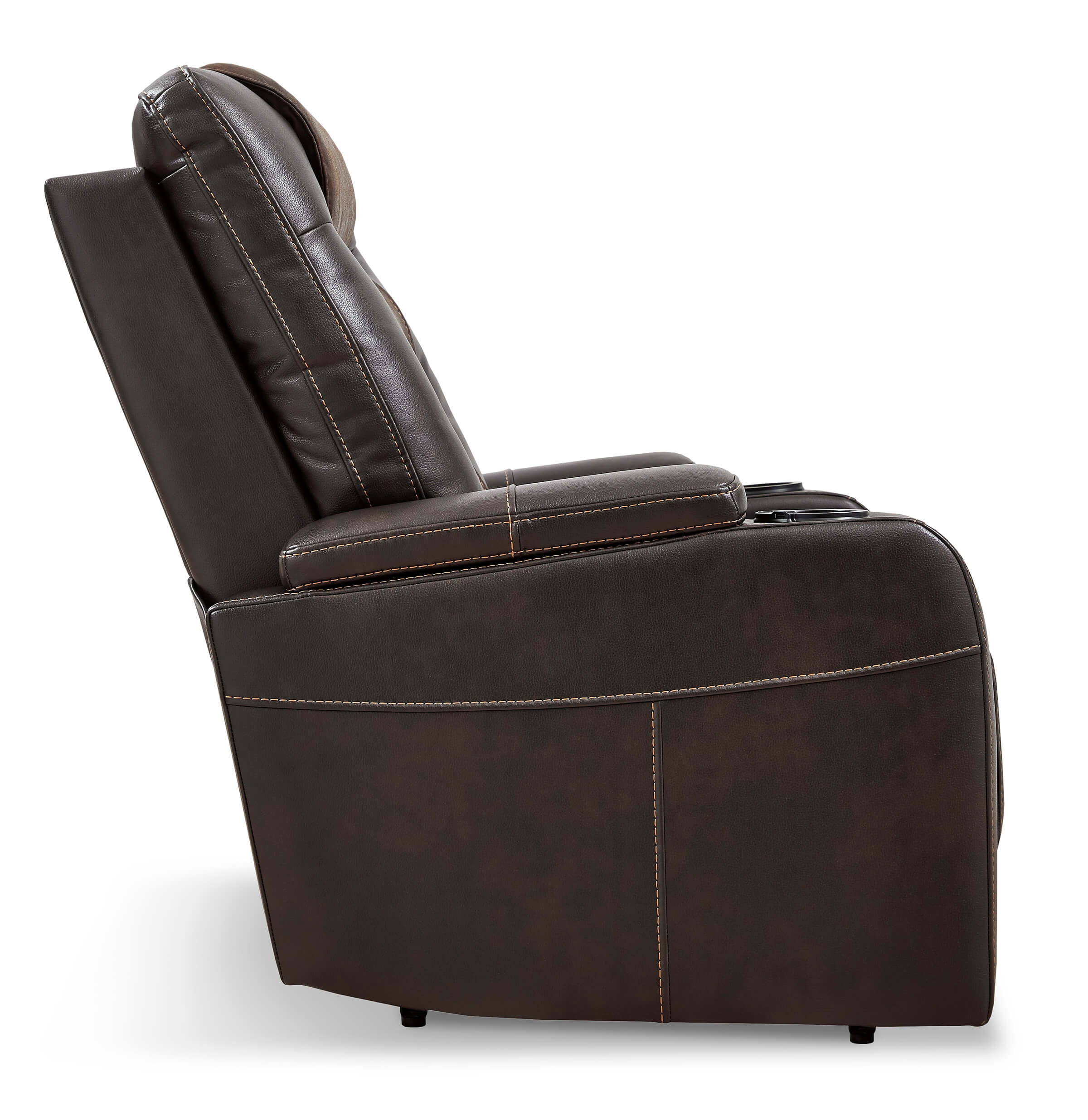 Composer Polyester/PU Power Recliner w/Ambient Blue LED Lighting