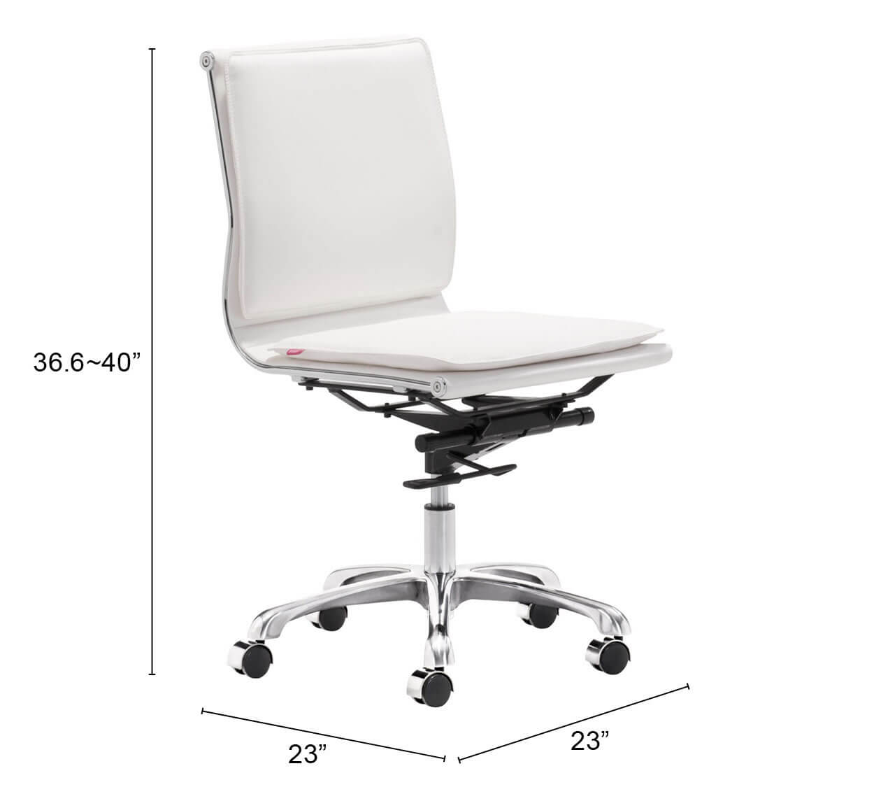 Lider Plus Leatherette Adjustable Height Office Chair w/o Arms