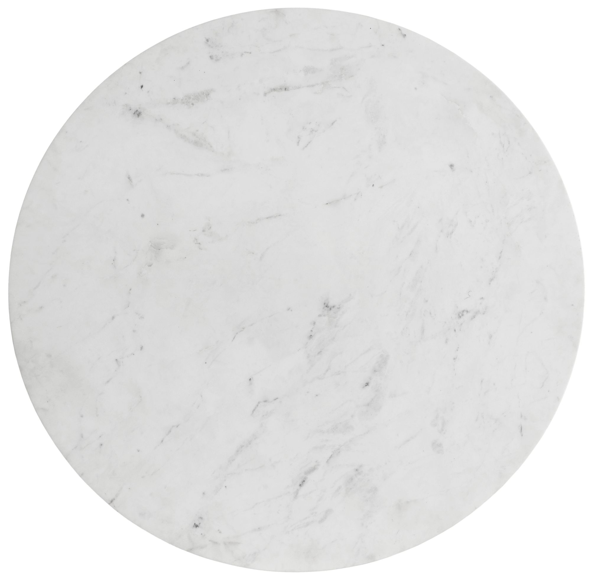 Emery 48" Round Marble Dining Table with Stainless Steel Base