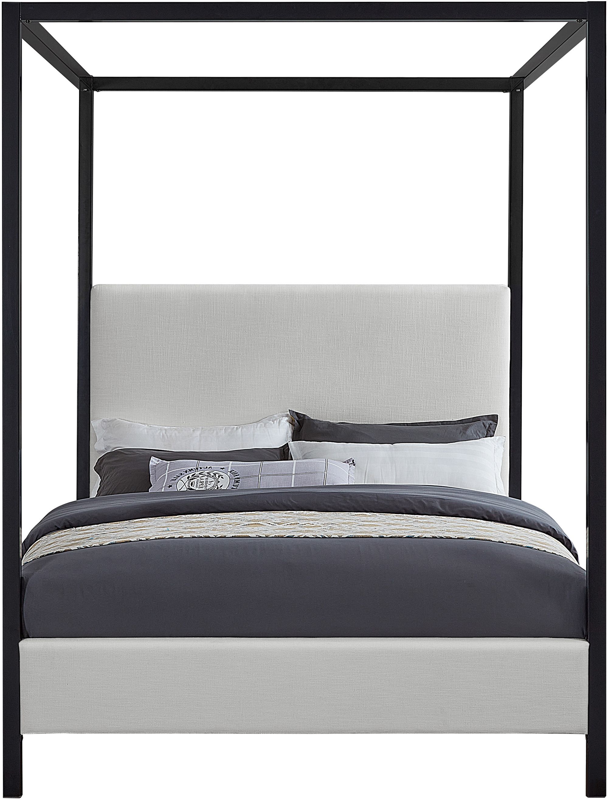 James Linen Fabric King Size Bed