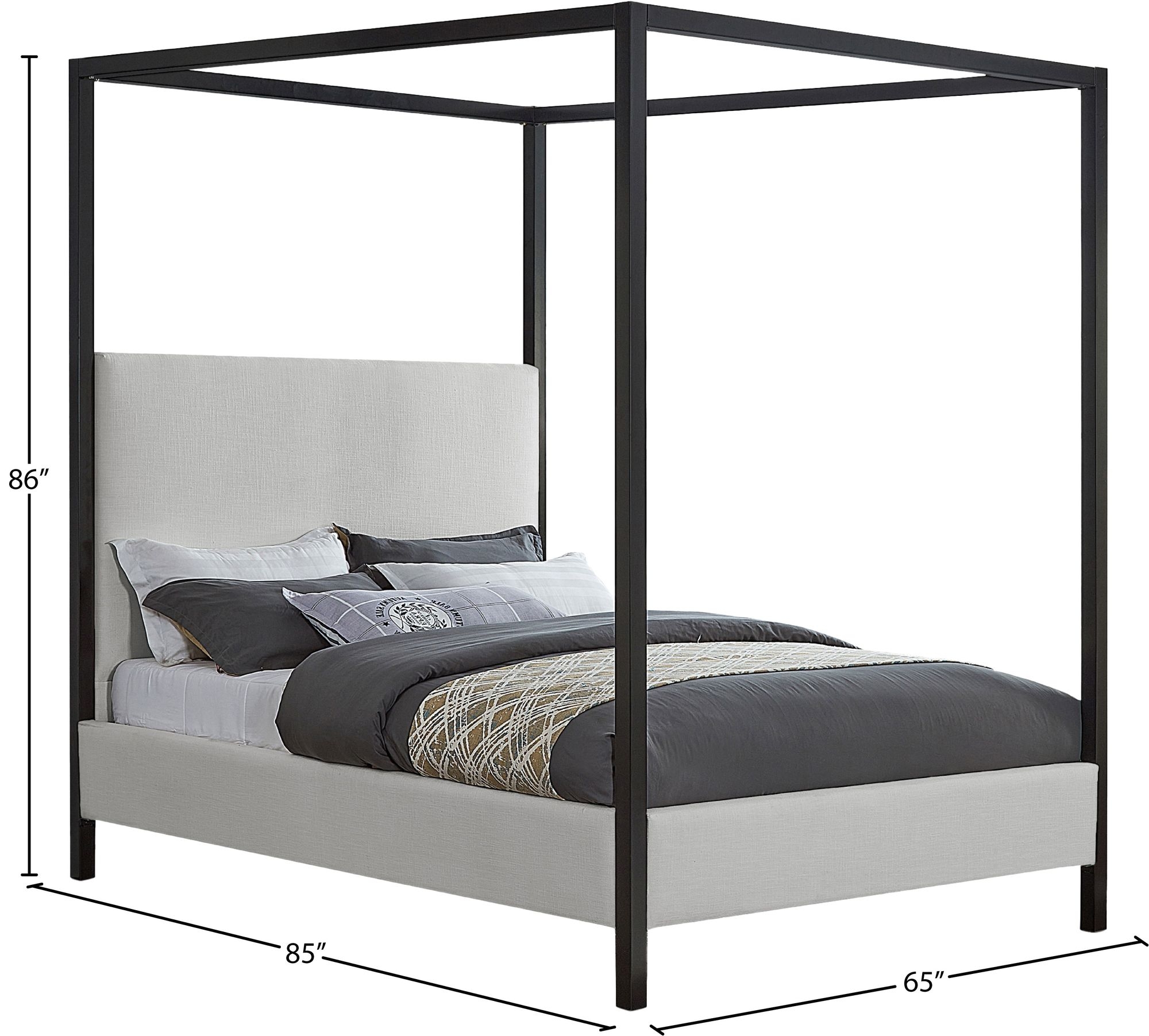 James Linen Fabric Bed