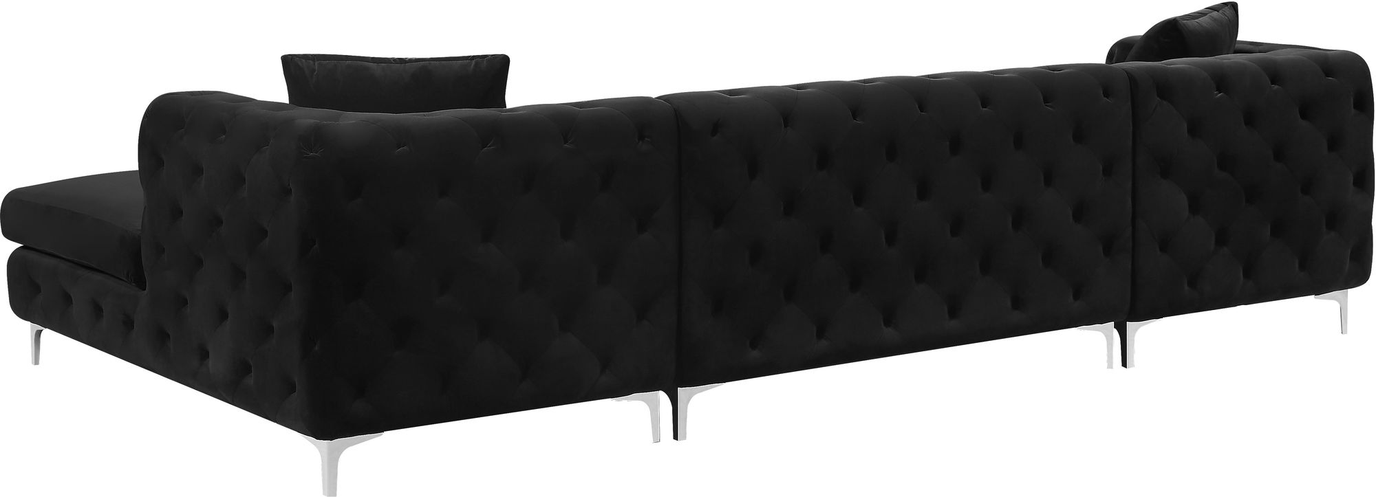 Gail 127" 3-Piece Velvet Sectional
