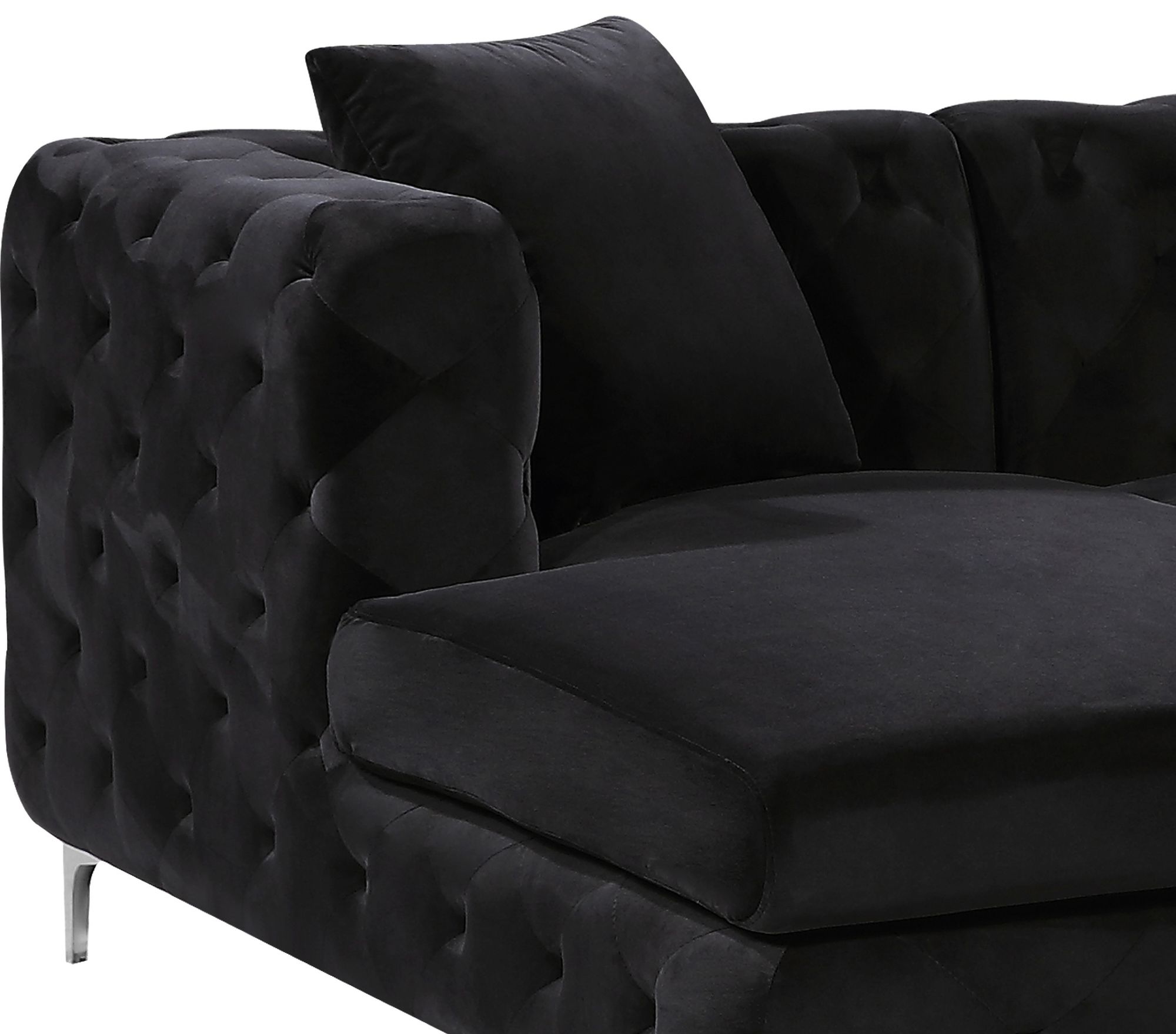 Gail 127" 3-Piece Velvet Sectional
