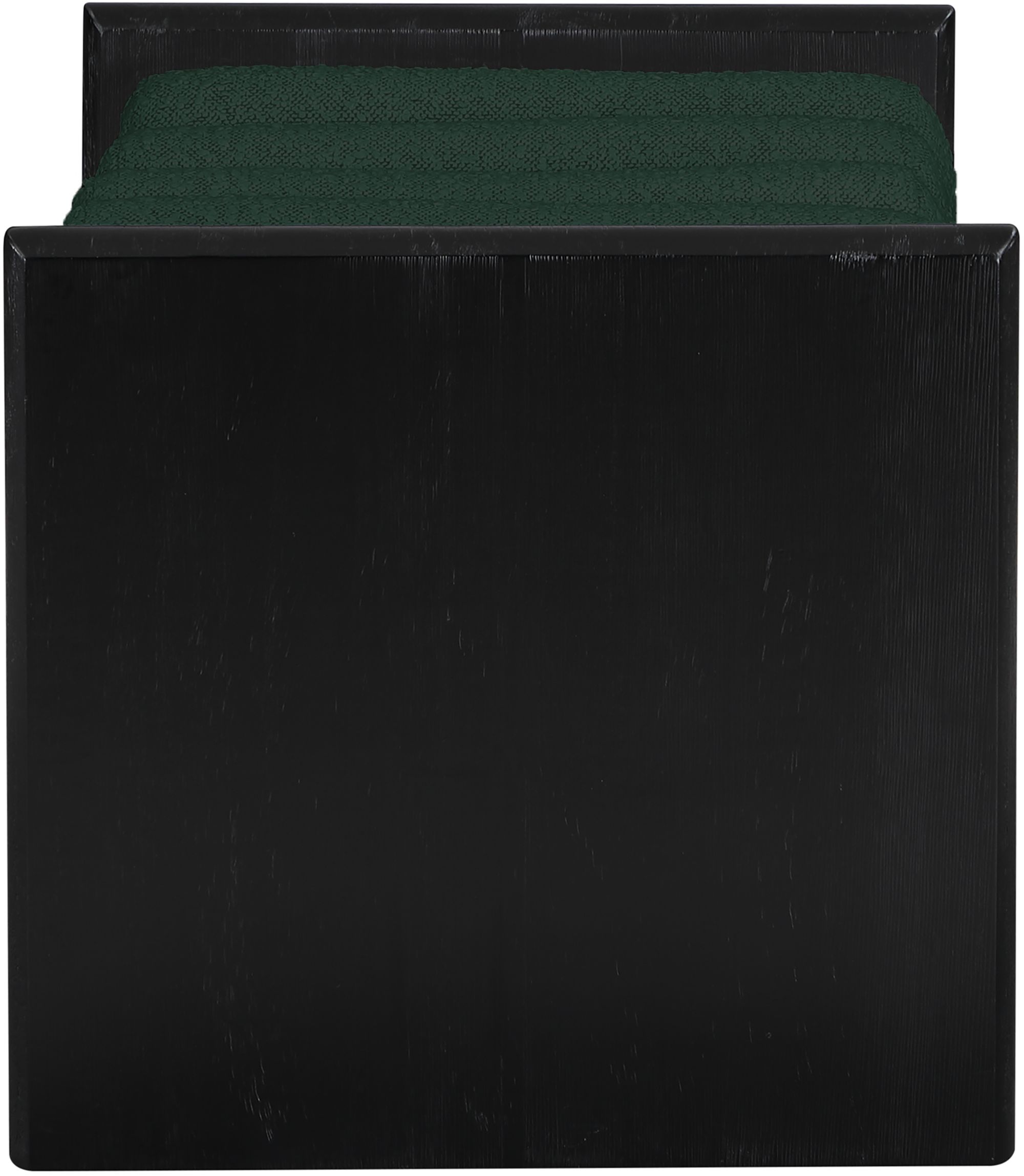 Waverly 32" Boucle Fabric Bench with Solid Wood Rich Black Finish