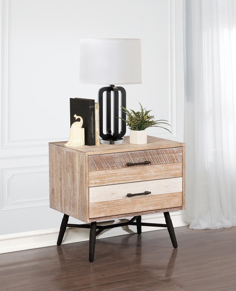 Marlow Wood Nightstand w/2 Drawers