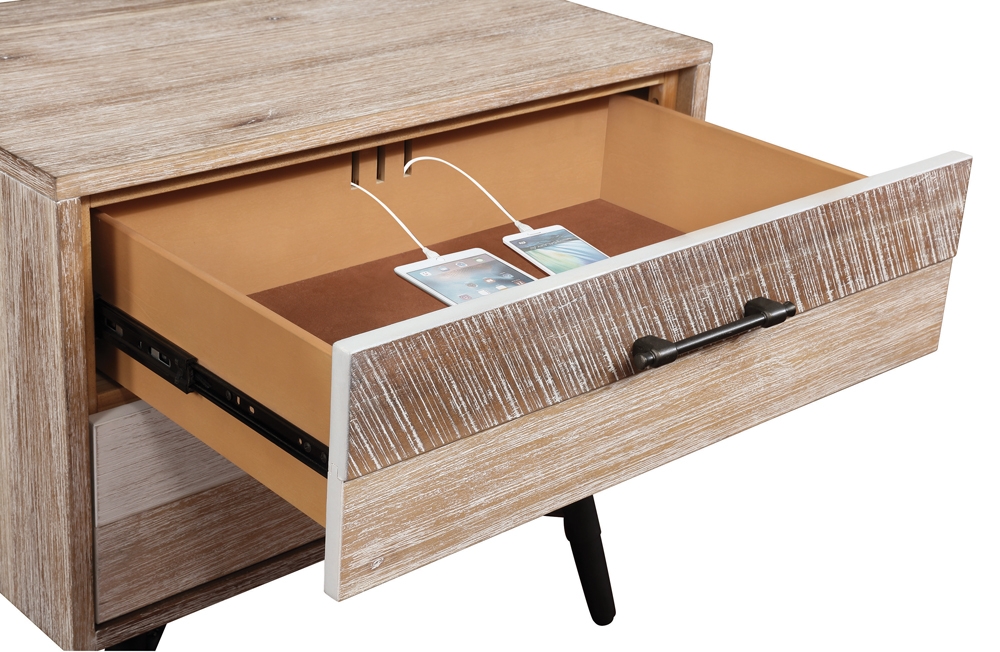 Marlow Wood Nightstand w/2 Drawers