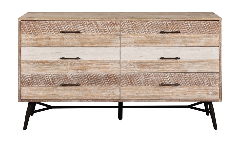 Marlow Wood Double Dresser w/6 Drawers