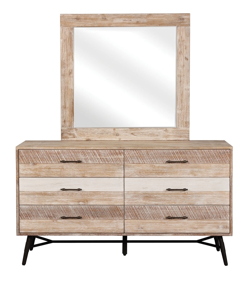 Marlow Wood Double Dresser w/6 Drawers