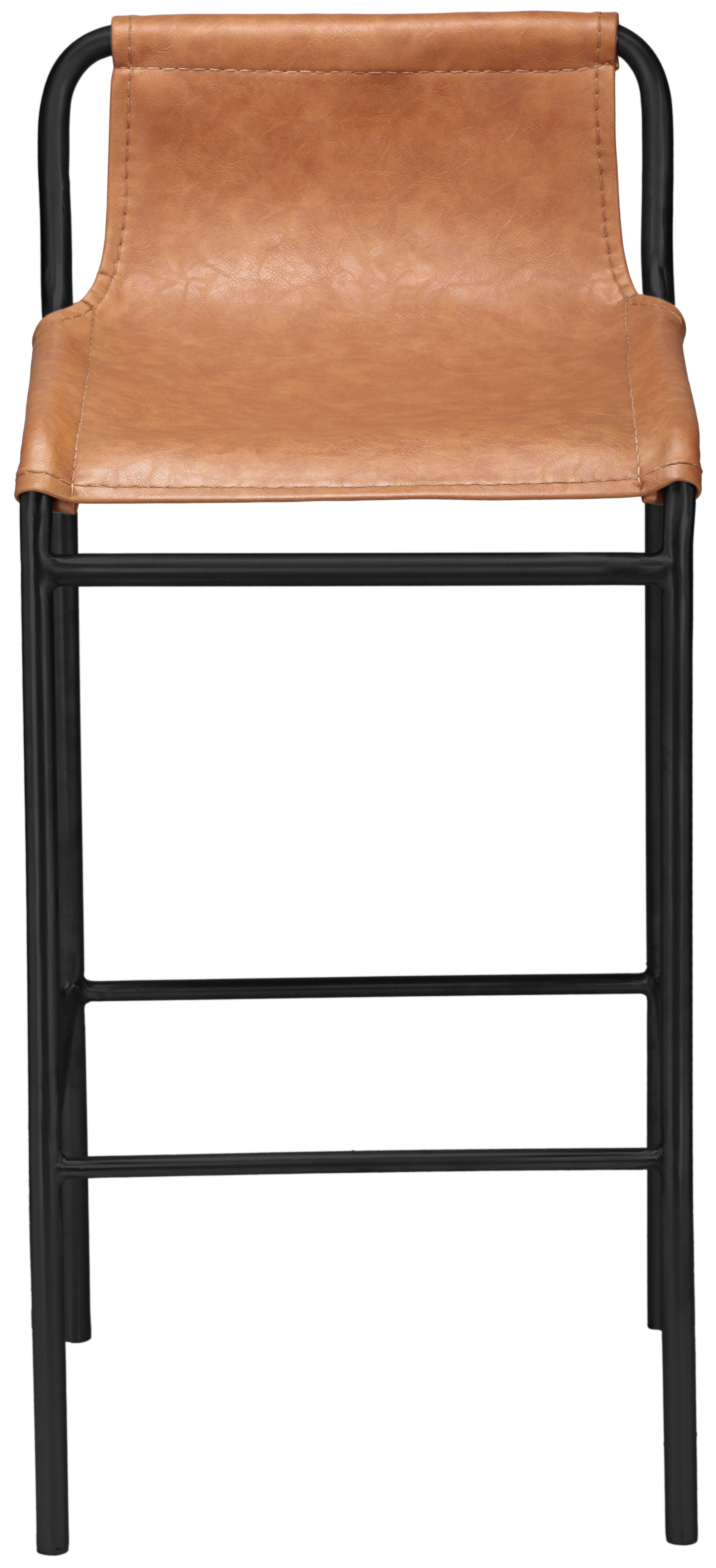 Dax Faux Leather Counter Stool with Matte Black Metal Frame