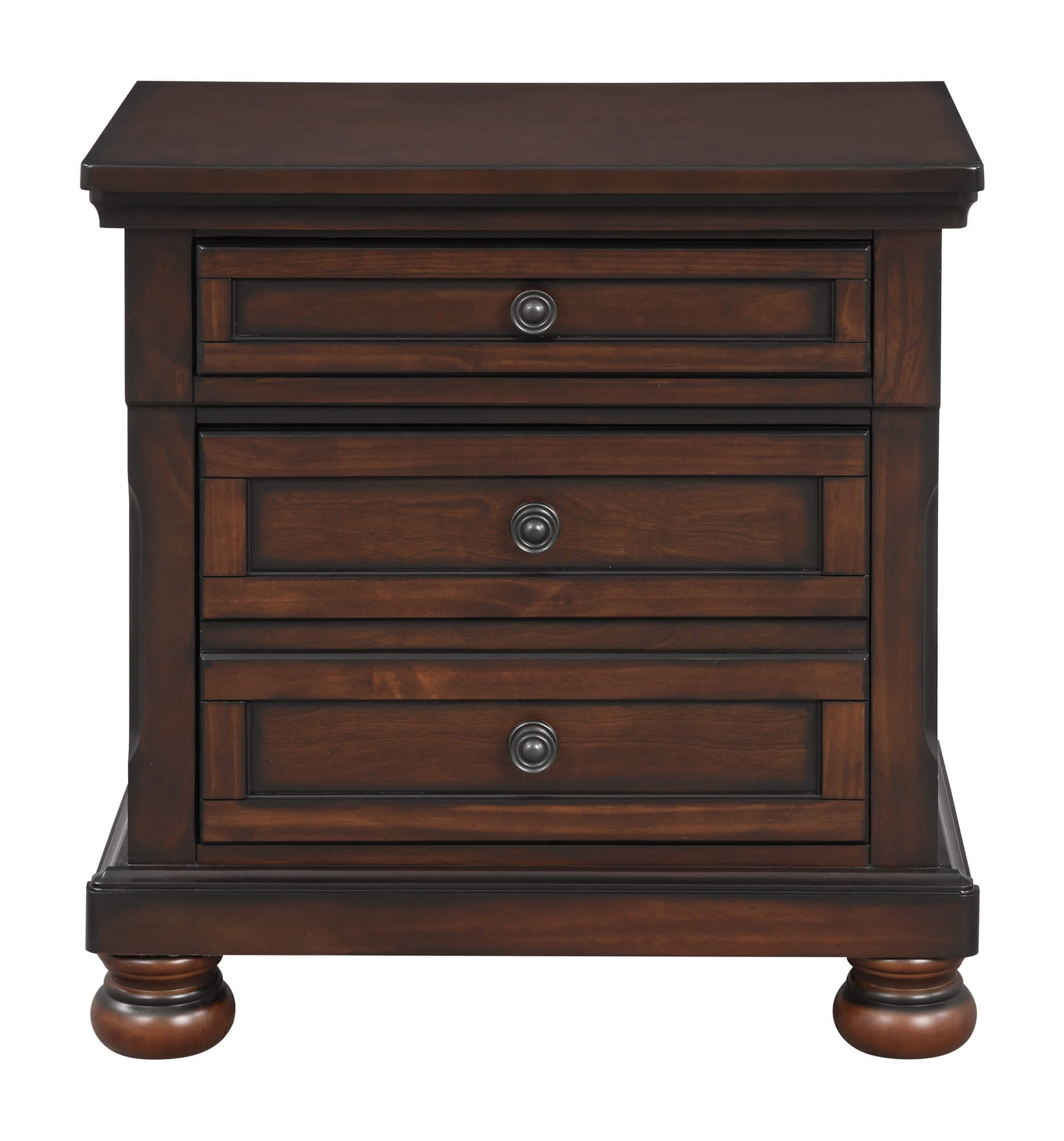 Cumberland Wood/Wood Veneer Sleigh Storage Platform Bedroom Set