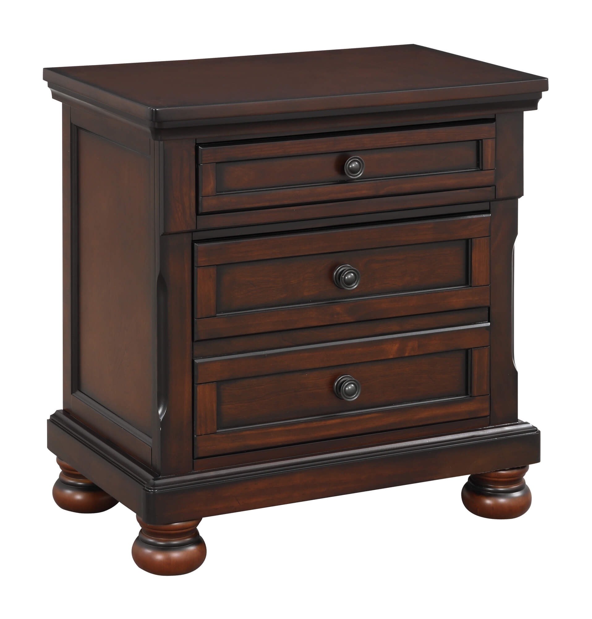 Cumberland Wood/Wood Veneer Sleigh Storage Platform Bedroom Set