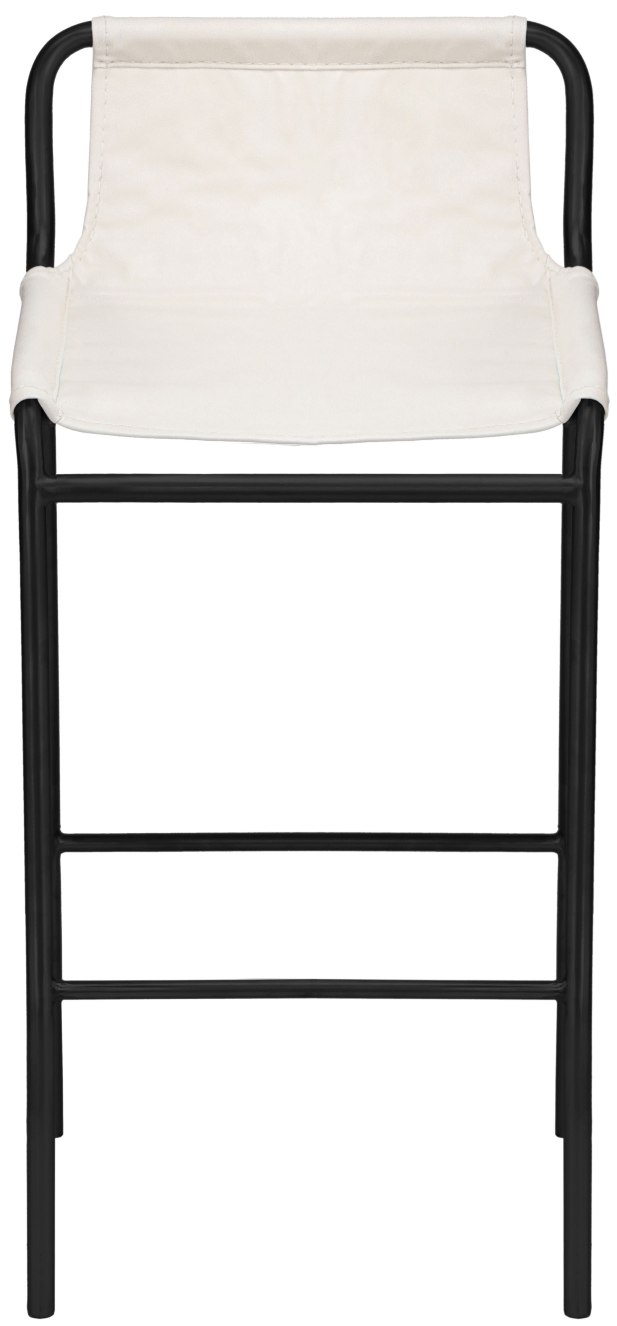 Dax Faux Leather Counter Stool with Matte Black Metal Frame