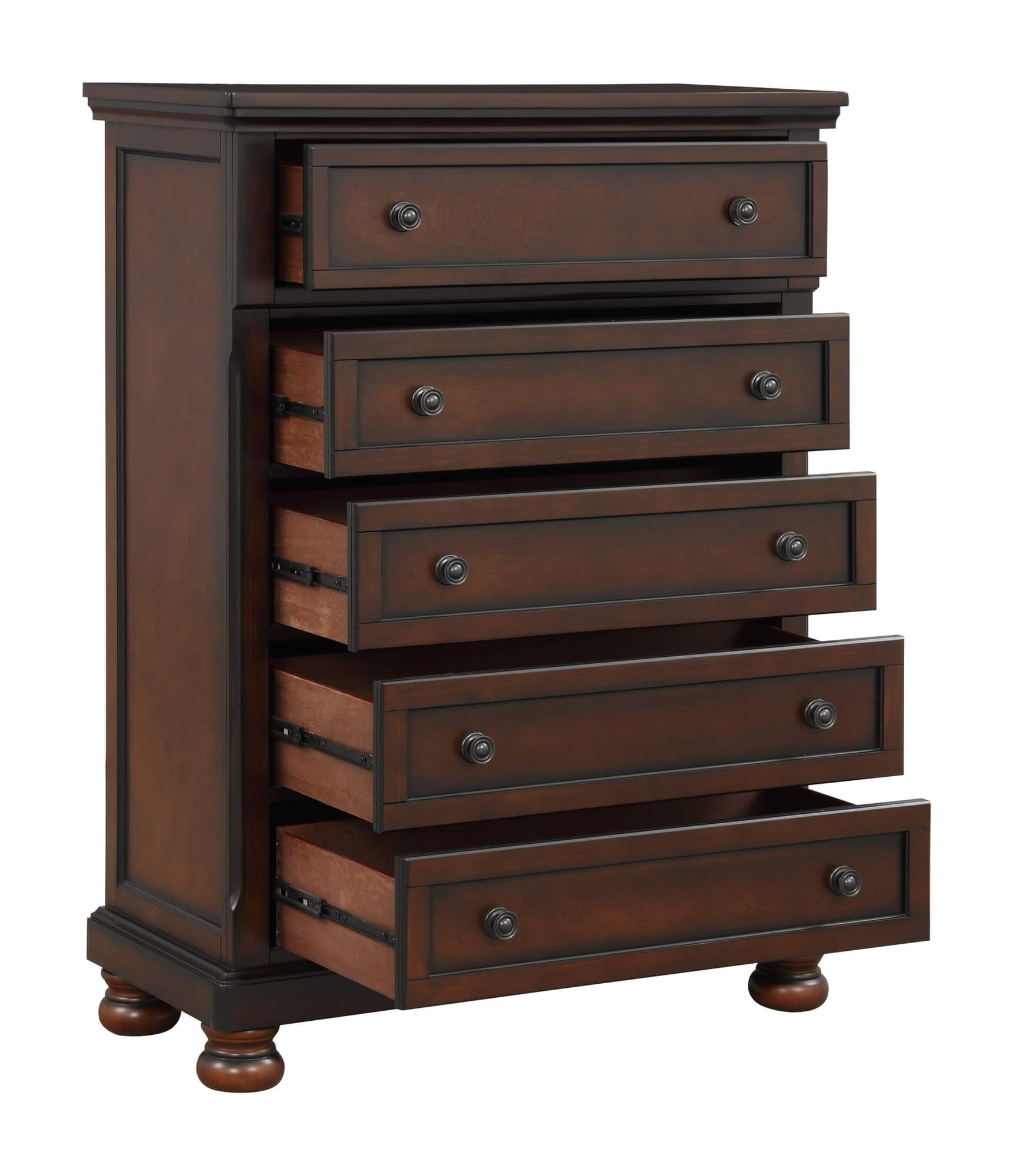 Cumberland Wood/Wood Veneer Sleigh Storage Platform Bedroom Set