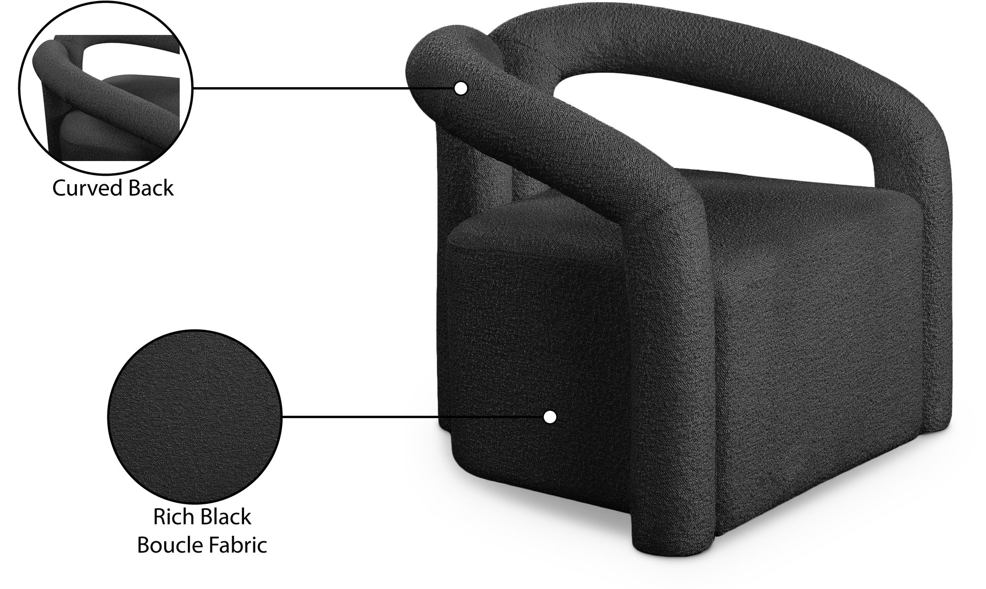 Otto Boucle Fabric Accent Chair