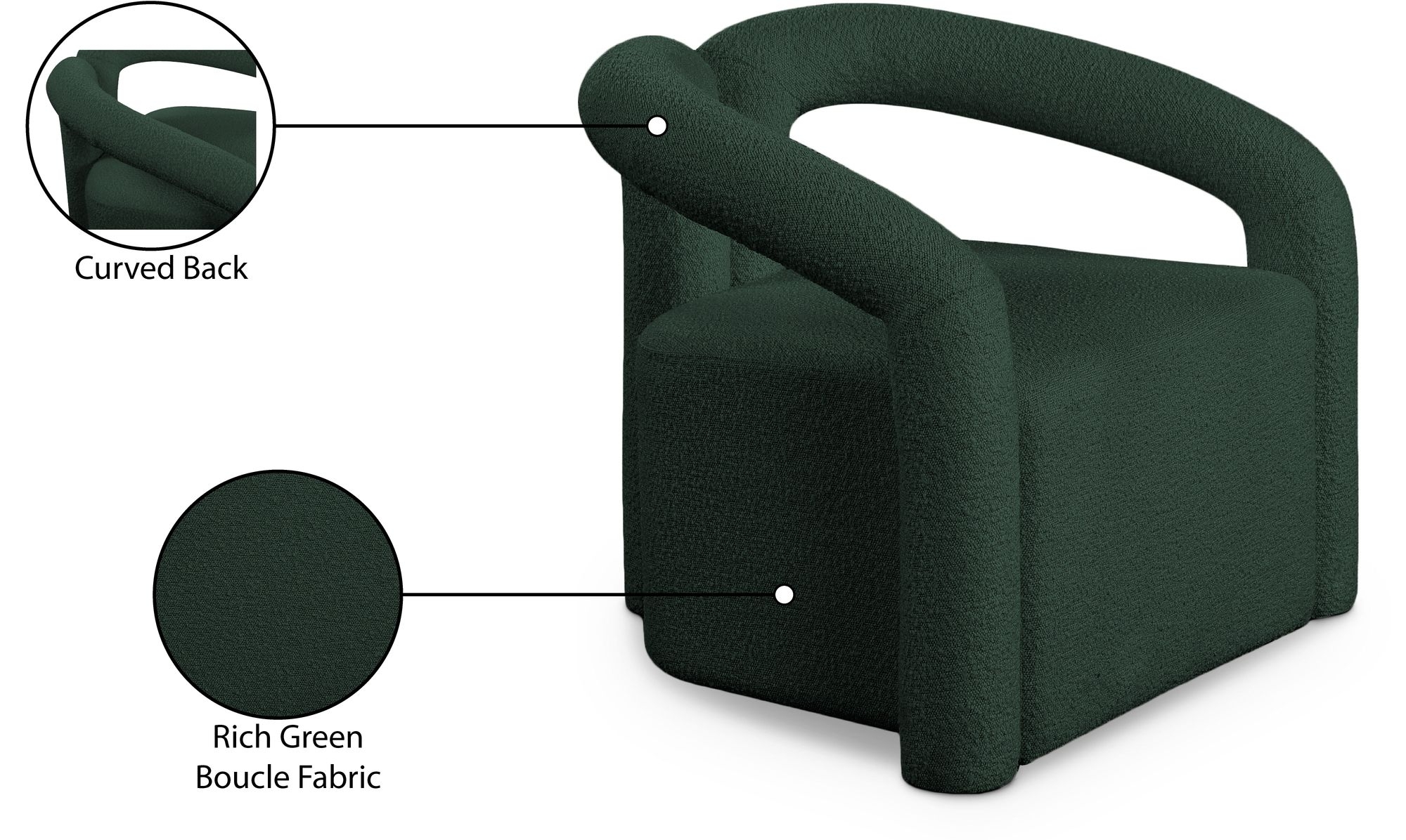 Otto Boucle Fabric Accent Chair