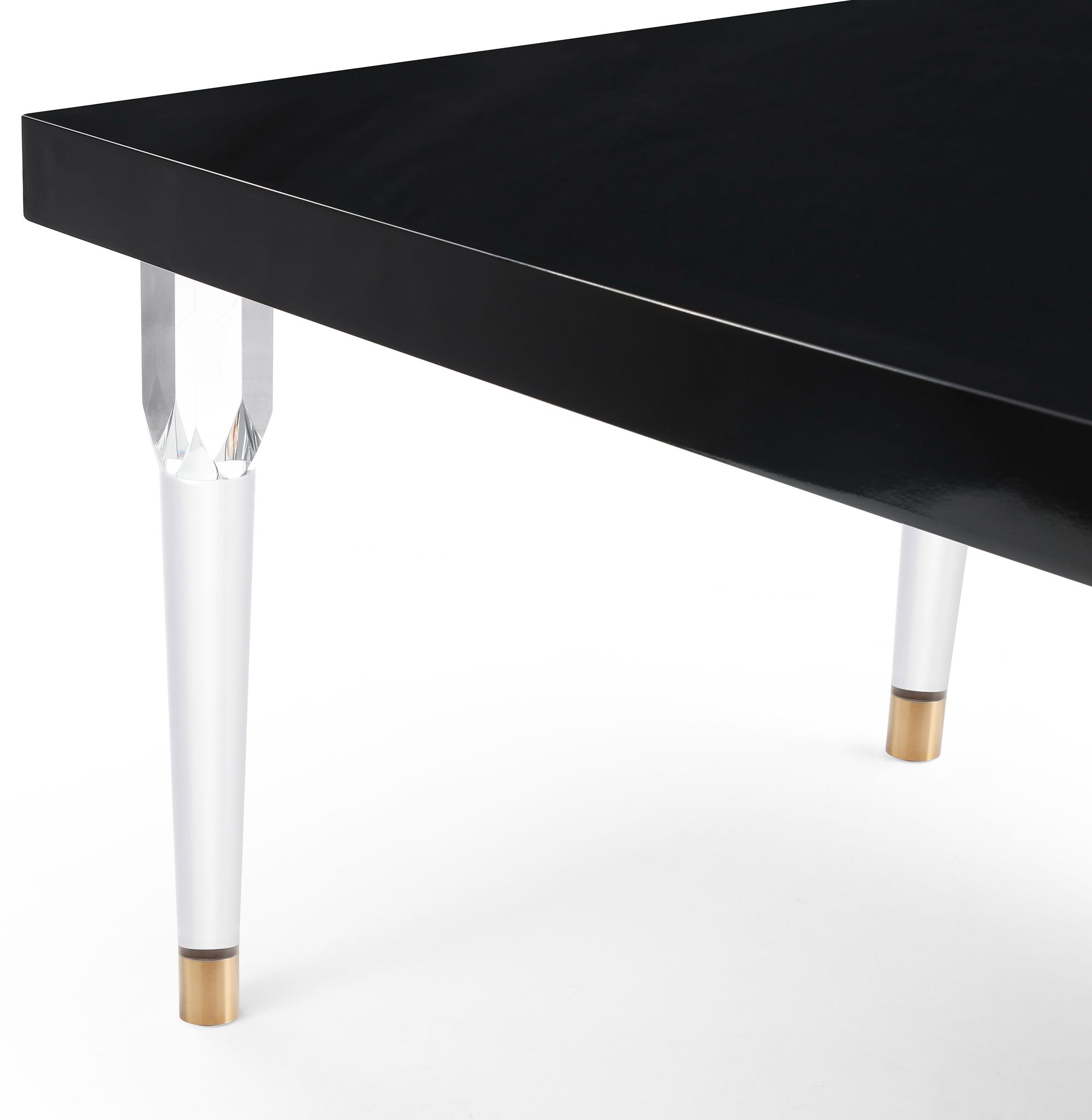 Bethany 95" Rectangular Lacquer Dining Table with Acrylic Legs