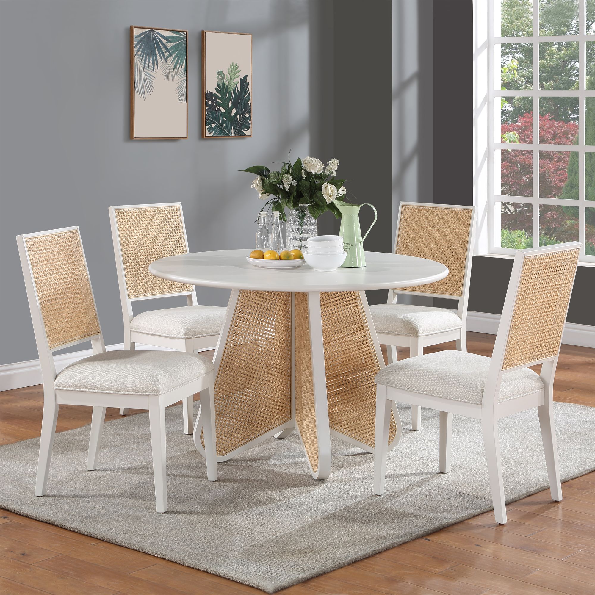 Butterfly Linen Fabric Dining Chair
